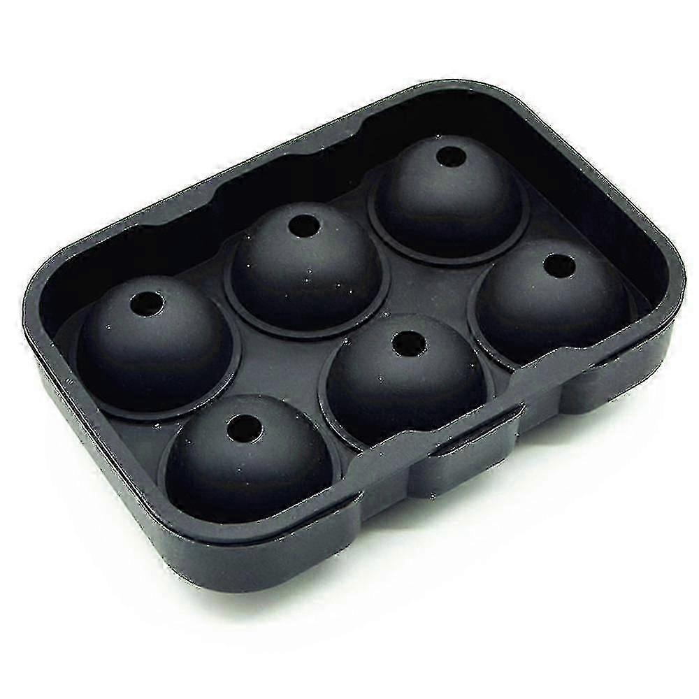 Large Ice Cube 6 Ball Maker Mold Sphere Tray Silicone Mould Whiskey Bar
