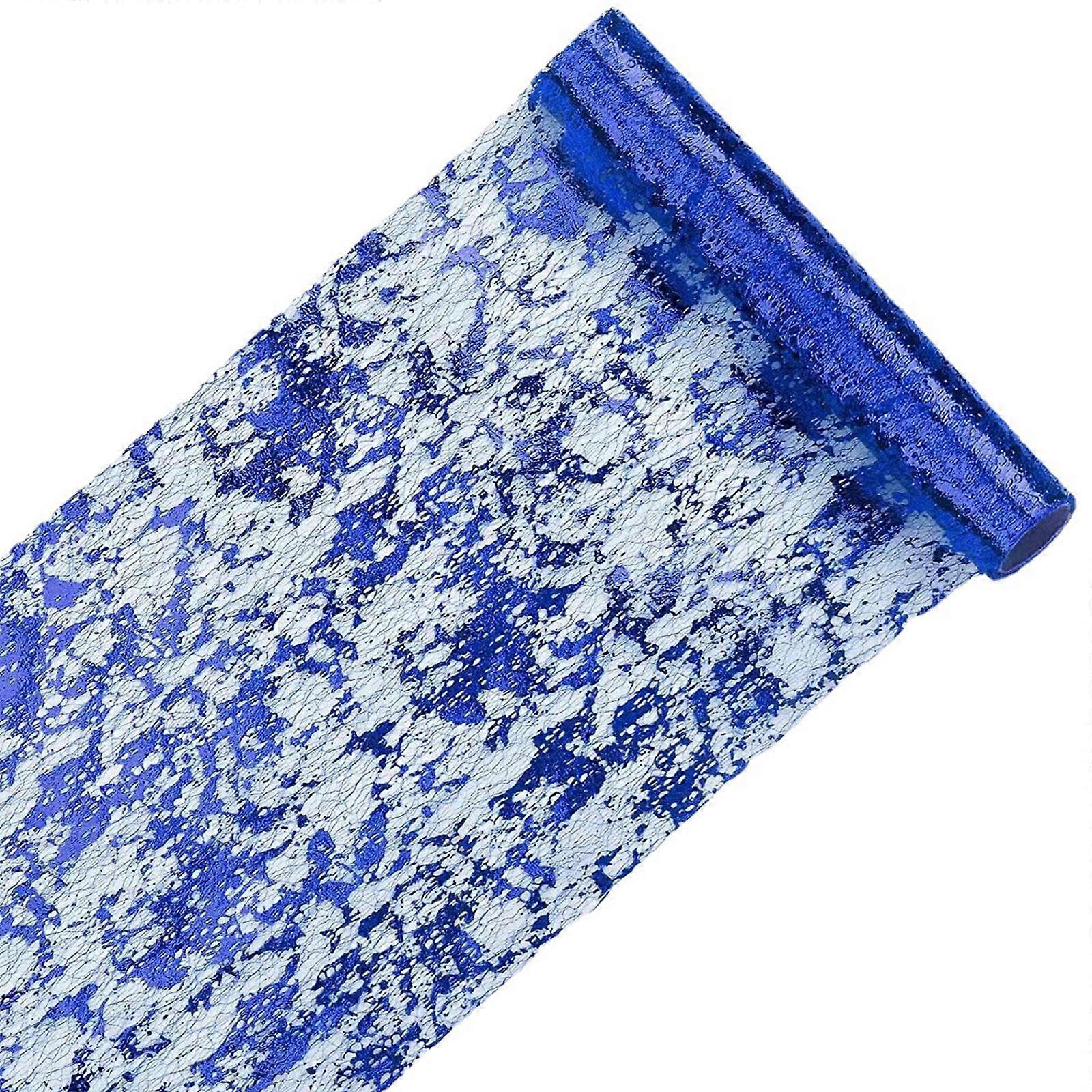 Your Party Atmosphere with Decorative Table Runner Golden Foil Table Runner for Festive Holiday Party Accessory Royal blue