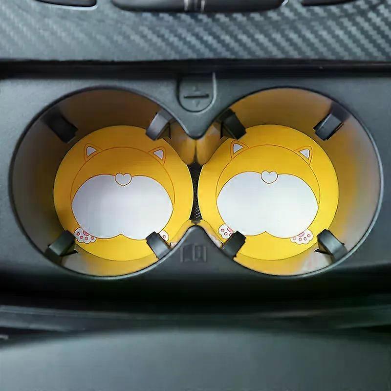 Disney Anime Figura Topolino Minnie Mouse Ornamenti Auto Acqua Tazza Pad Cartone Animato Paperino Tappetino Antiscivolo Accessori Interni Auto