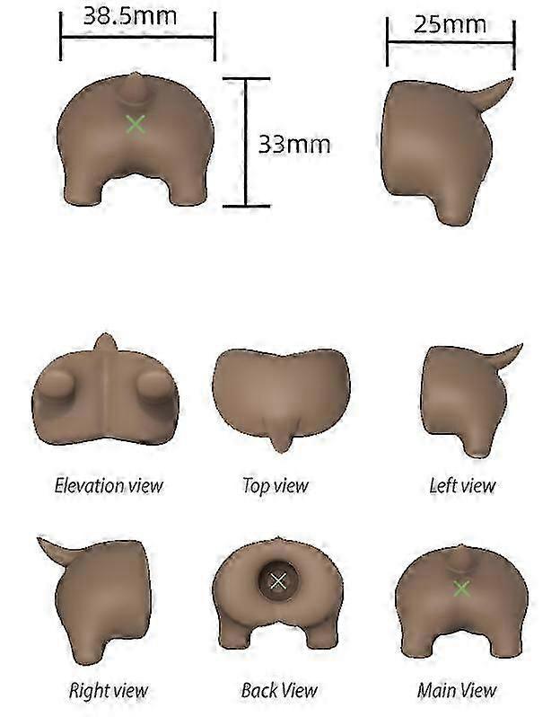 3 Pack Self Closing Pooping Dog Toothpaste Caps