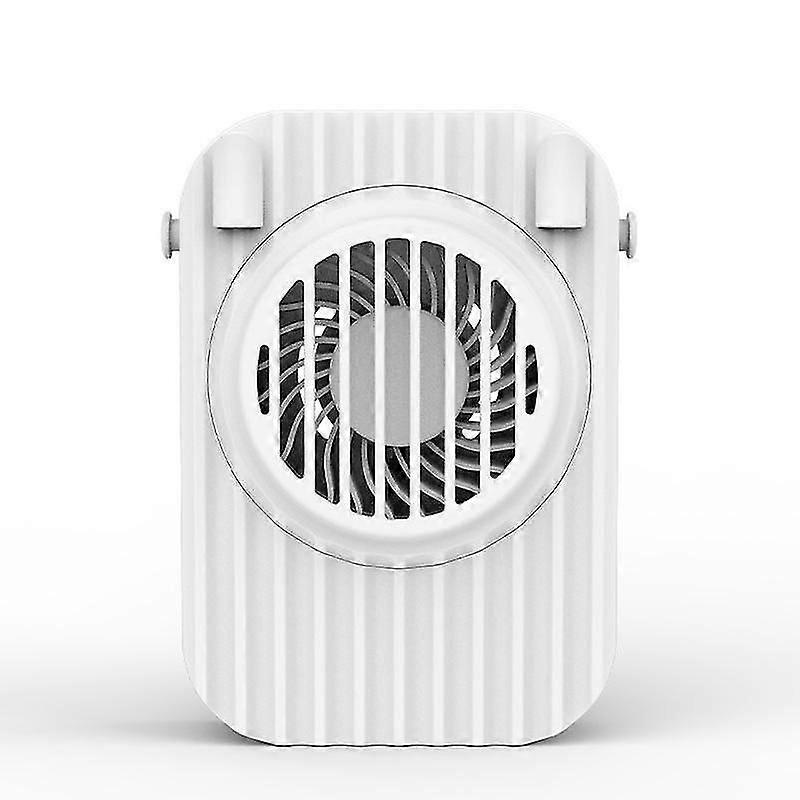 USB retro mini portable small fan rechargeable (white)  white