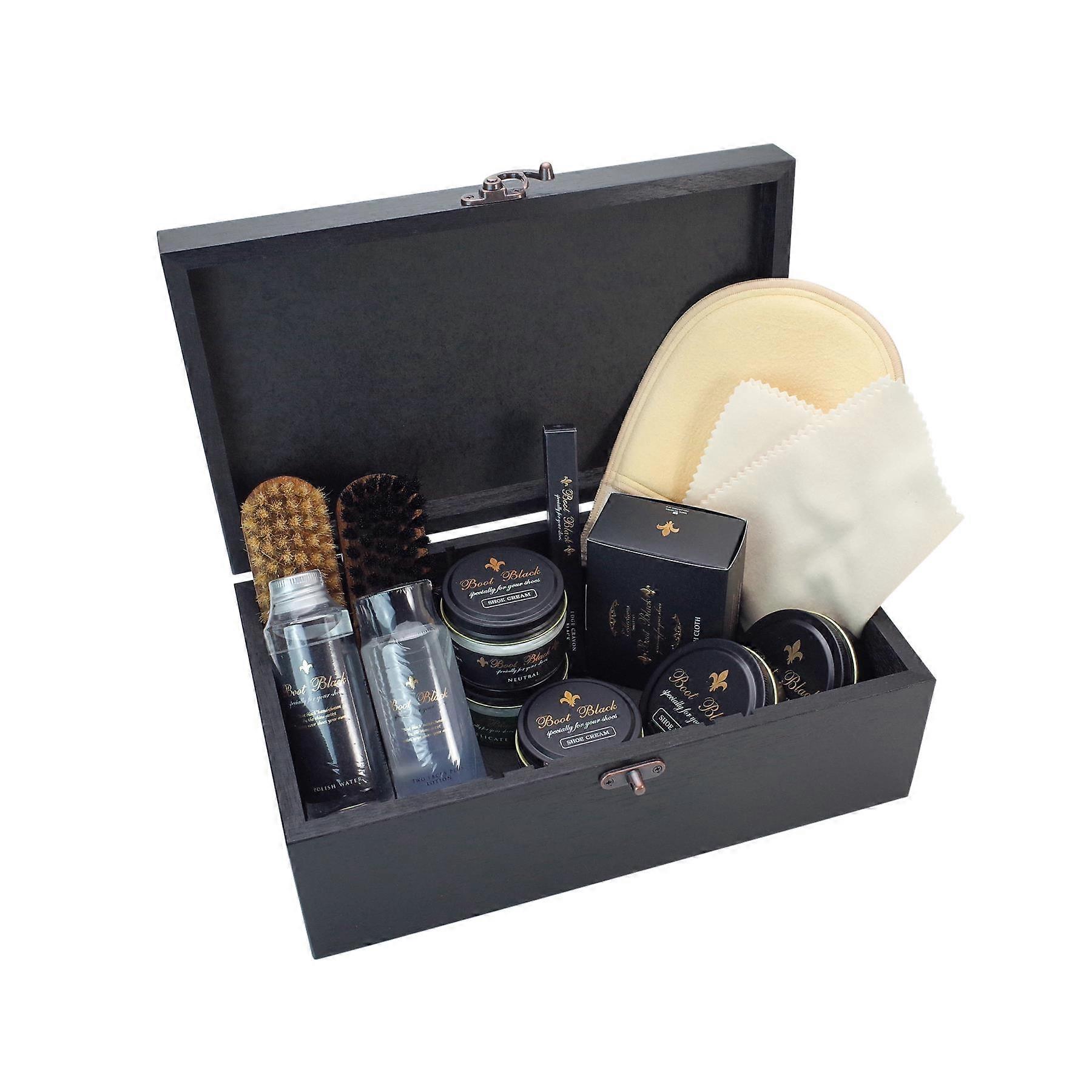 Boot Black Black Velvet Set