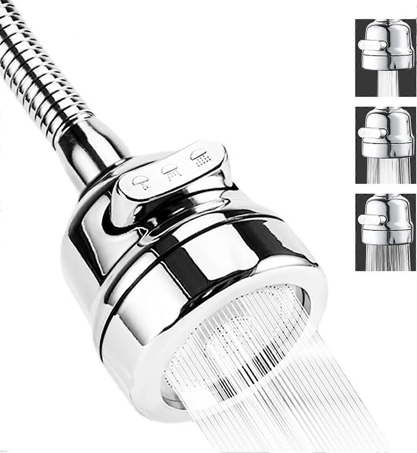 Pcs Kitchen Faucet Aerator Water Saving 3 Water Flow Modes with Stainless Steel Extension Flexible Kitchen Faucet Sprayer Faucet Aerator Water Saving