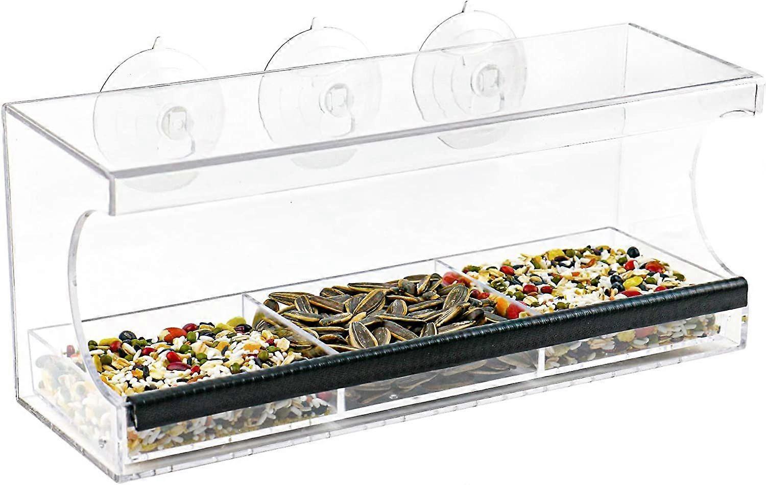 Window Bird Feeder - Large Bird House for Outside (Hanging Window Bird Feeder) with Strong Suction Cups, Large Outdoor Bird Feeder, Great Bird Watchin