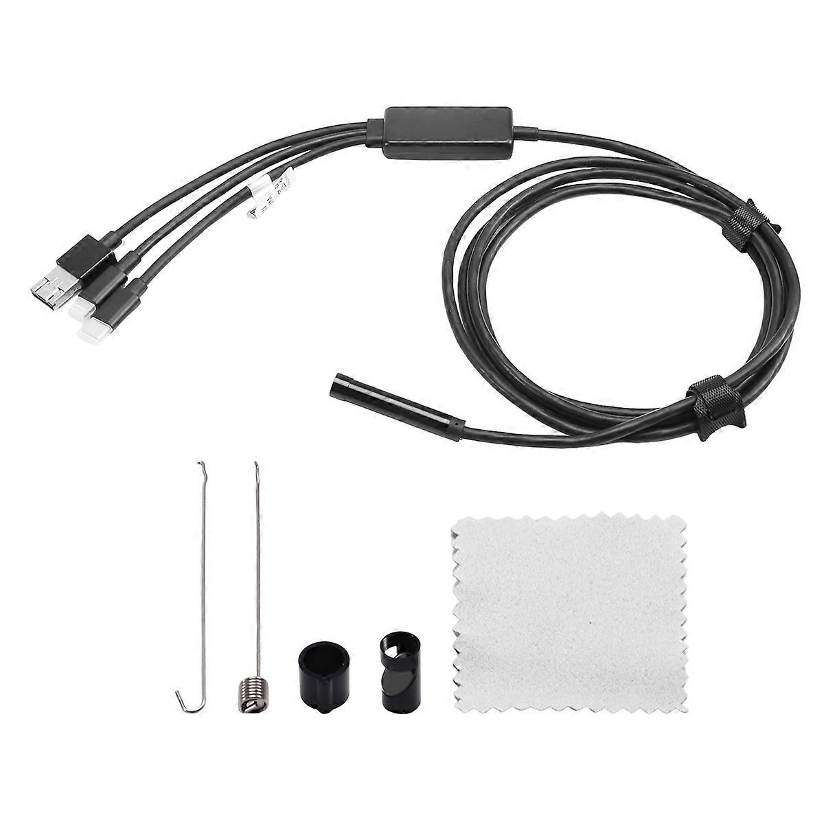 Mobile Phone Endoscope High-Definition Endoscope High-Definition Endoscope 4-in-1 Endoscope Waterproof Car Endoscope,B