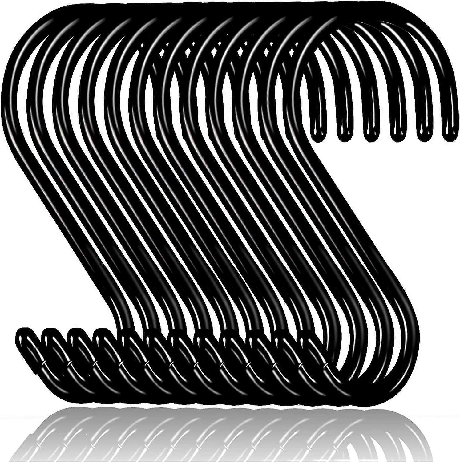 12 Pack Non-Slip Rubber Coated S Hooks for Hanging