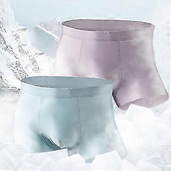 3 Stück Ice Silk 5a Antibakterielle Seide Herrenunterwäsche, Sommer(l) XXL