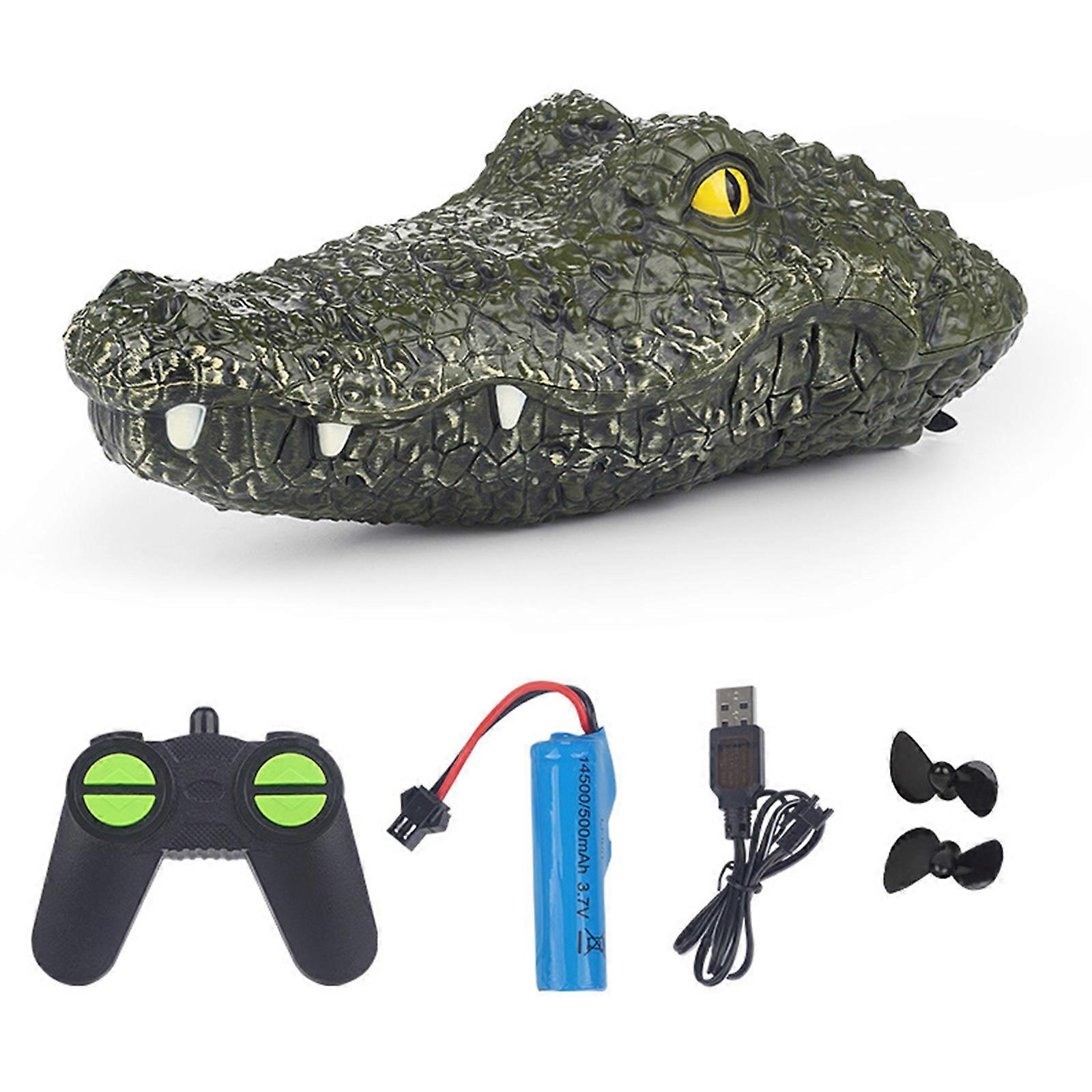 Remote Control Crocodile Head Boat 2.4GHz Alligator RC Toy for Pools and Lakes