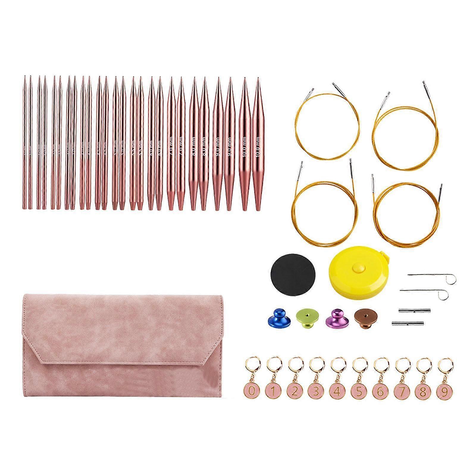 Circular Knitting Needle Set Interchangeable Crochet Craft Art Tool Practical