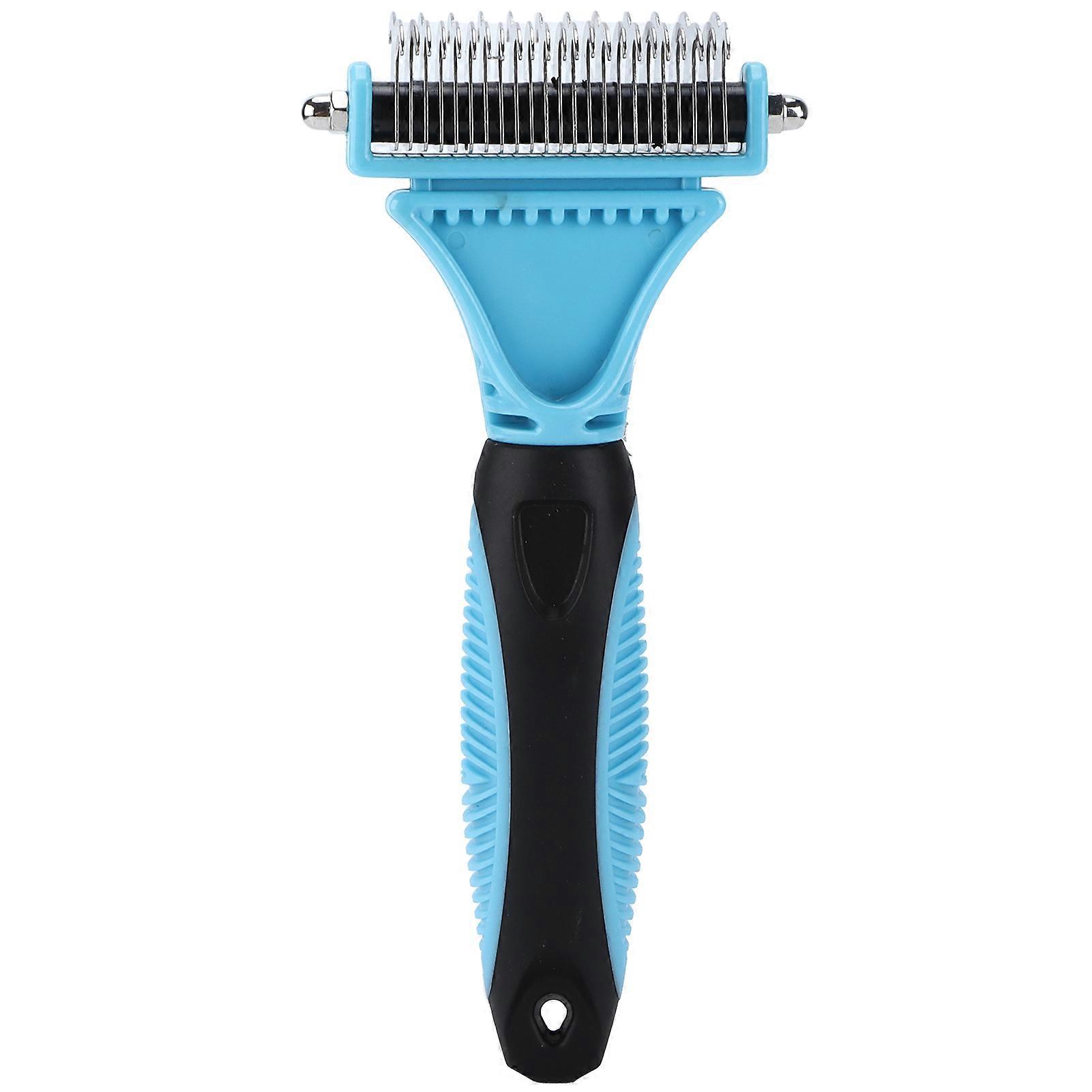 Pet Undercoat Rake Comb Out Tangles Easily 2 Sided Dematting Deshedding Brush