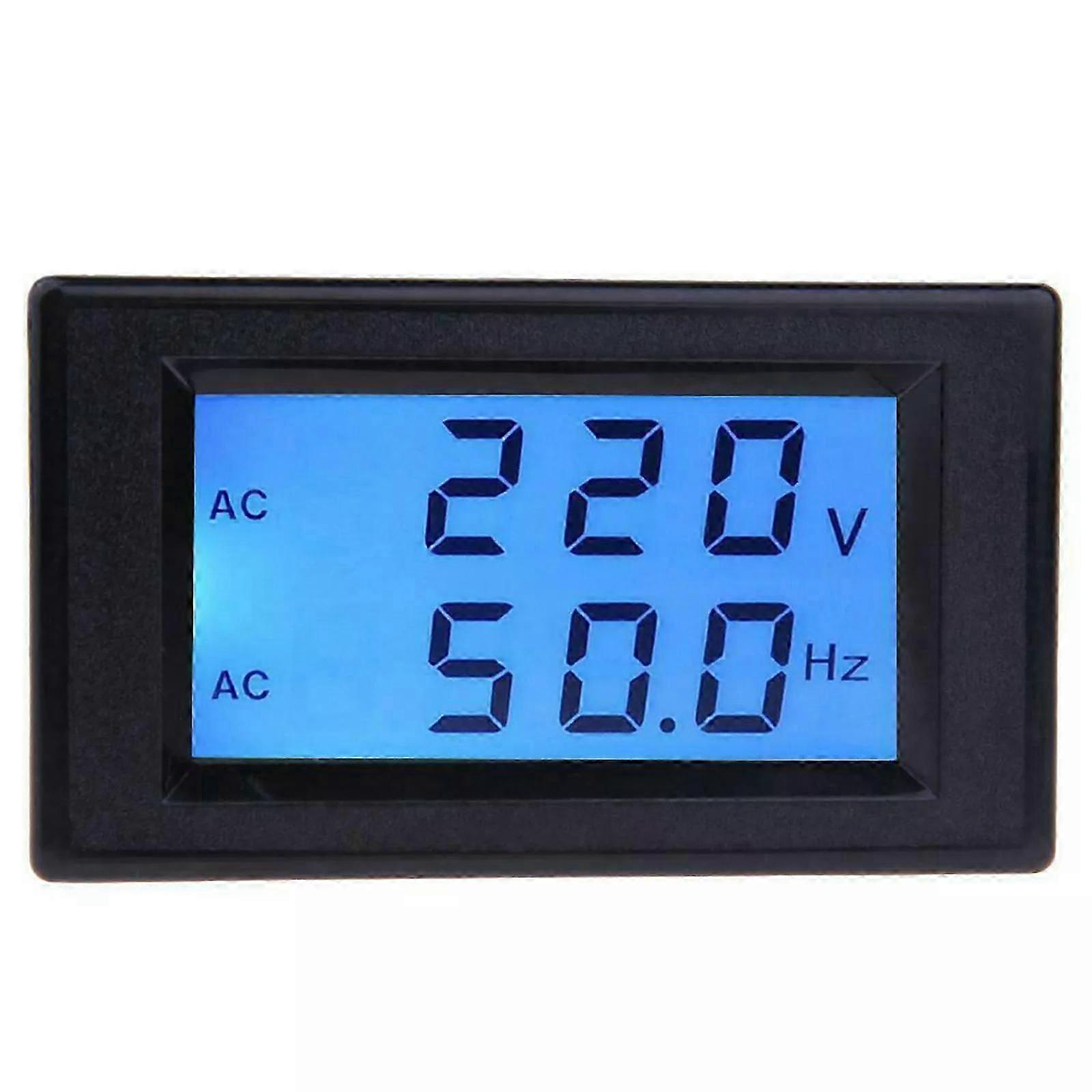 Two-wire Volt Meter LCD Digital AC Voltmeter and Frequency Meter 45.0-65.0hz