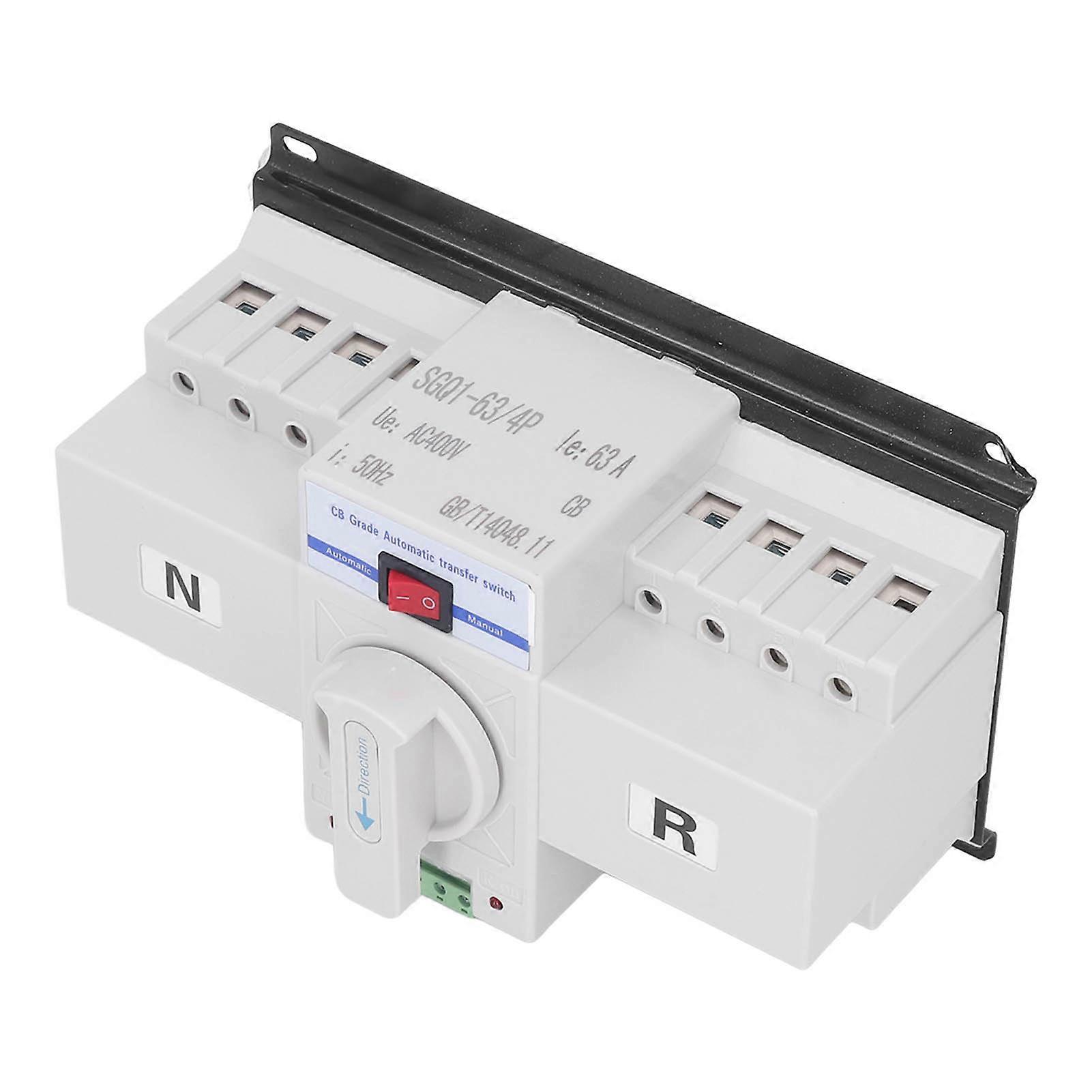Dual Power Automatic Transfer Switch 400V 63A Short Circuit Protection for Home Building 