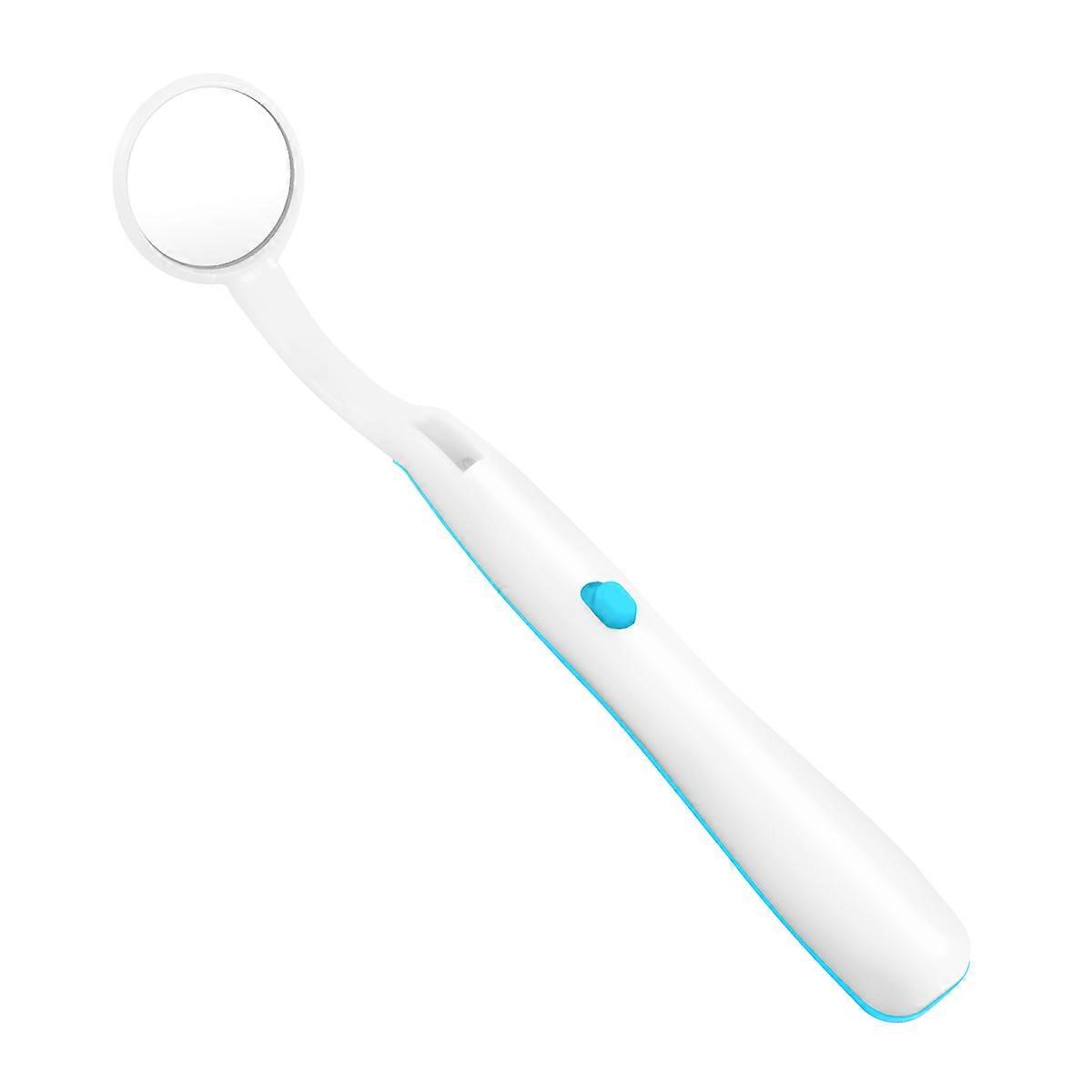 1 PC Ledライト歯口腔歯科ミラー歯ケアツールブルー