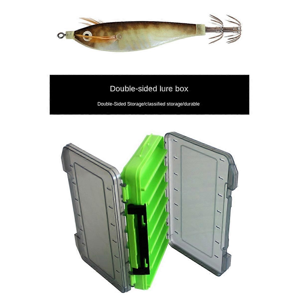 14Pcs Luminous Wooden Shrimp Set Squid Hook Sea Fishing