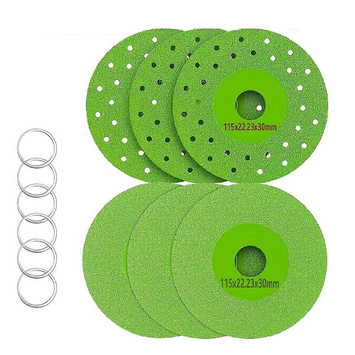 6 Pack 4.5 Inch (115mm) Diamond Grit Rock Slab Grinding Disc for Cutting and Grinding of Ceramics, T