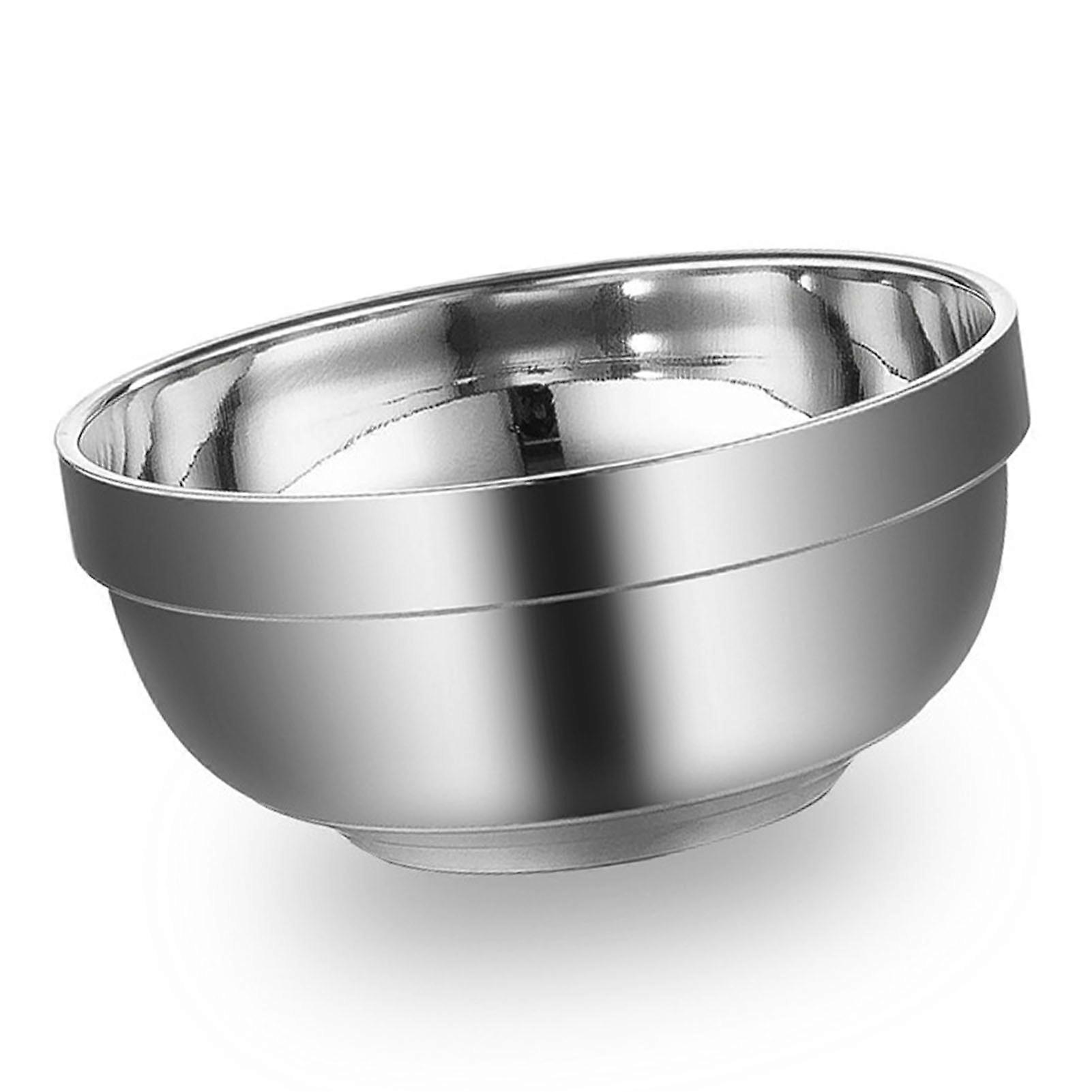 Double Layer Metal Mixing Bowl Large Capacity Round Multi-Purpose