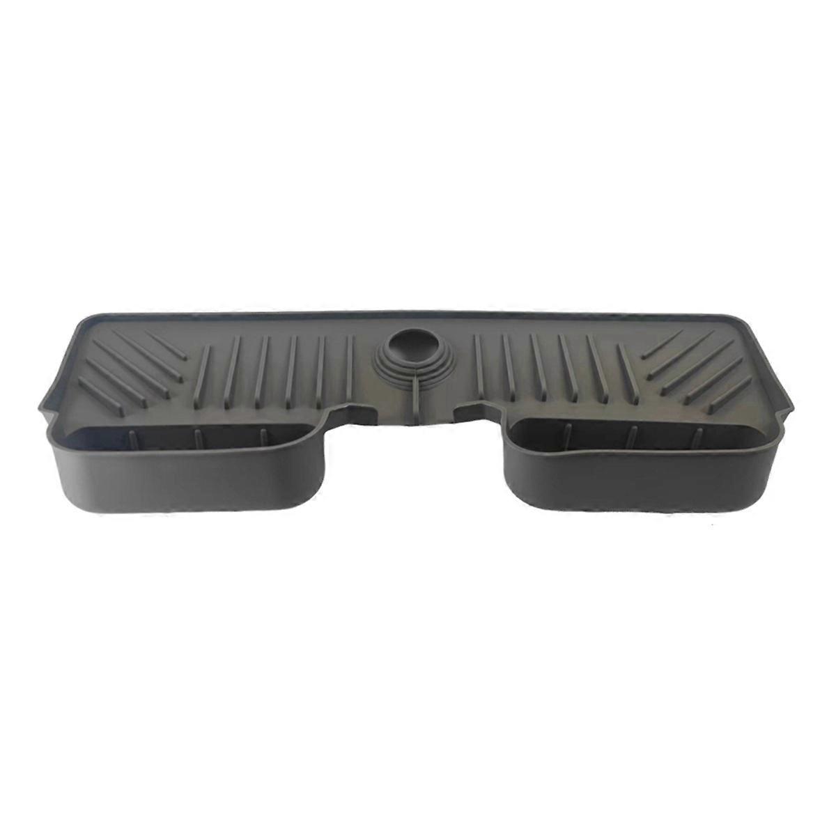 Kitchen Faucet Absorbent Mat Sink Splash Guard Silicone Grey