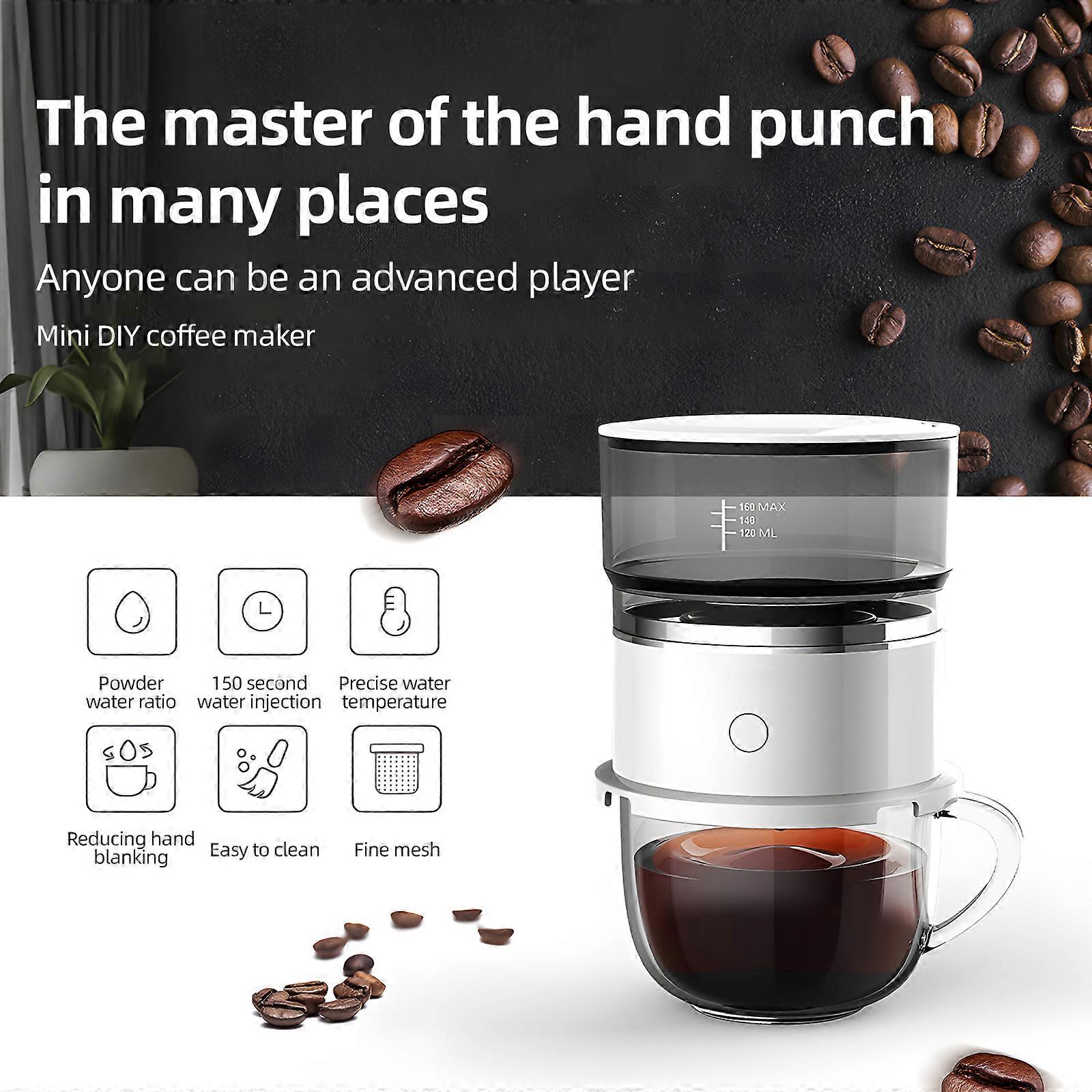 Pour Over Coffee Dripper 6.76oz 1-3 Cup Reusable Pour Over Coffee Maker Coffee Self Brewing Dripper for Camping / Business Trip / Home and Office