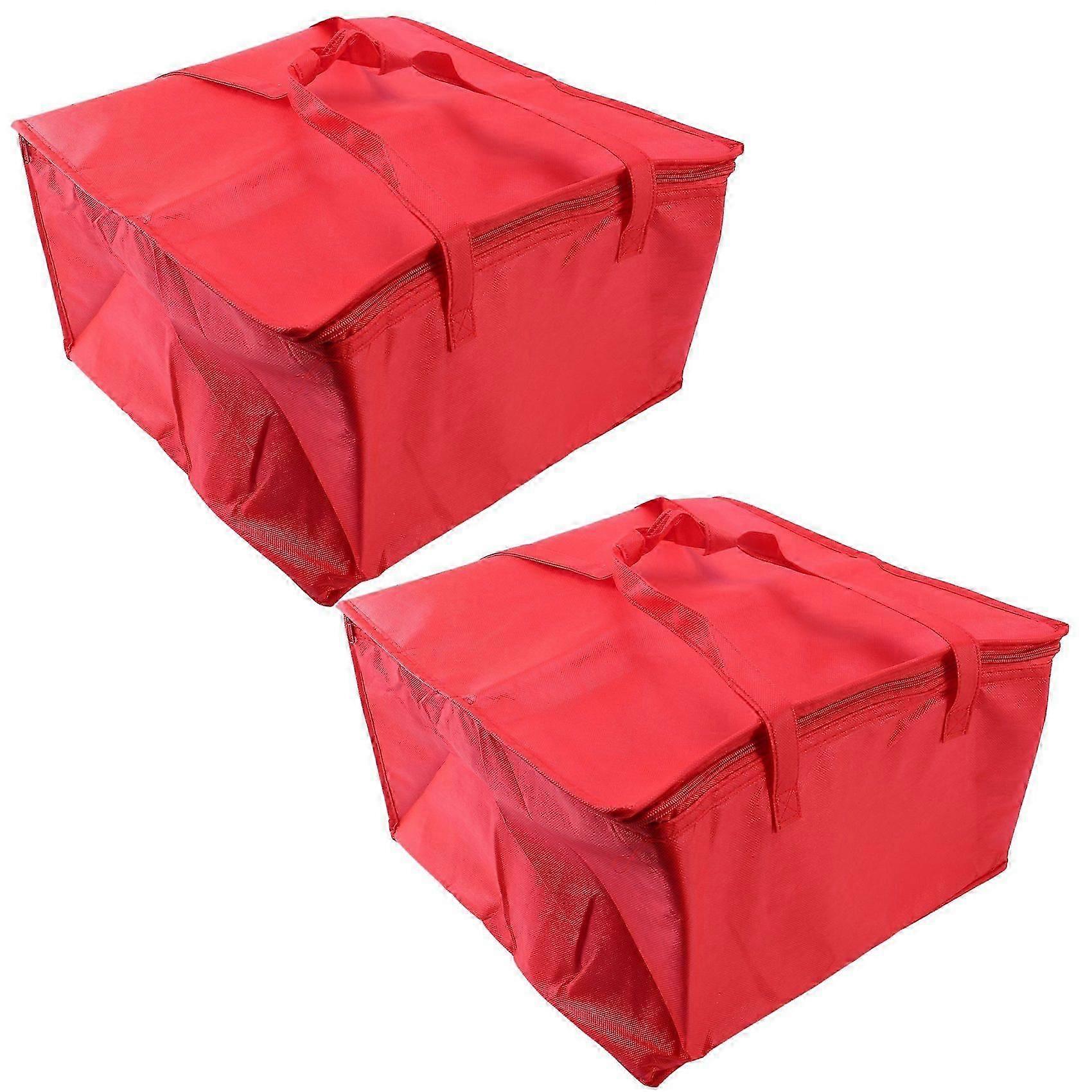 2X Foldable Large Cooler Bag Food Cake Insulated Bag Foil Thermal Box Waterproof Ice Pack Lunch Box