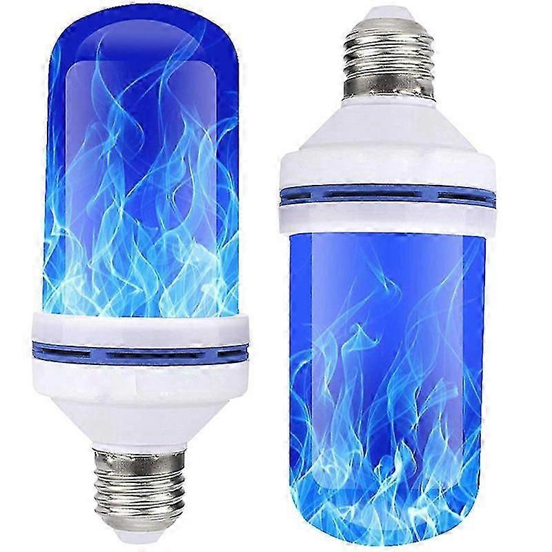 2pcs LED Flame Effect Light Bulb, 4 Modes With Upside Down Effect E27/E26 Base, LED Fire Flame Bulbs, For Halloween Hotel Bar Christmas Party Decorati