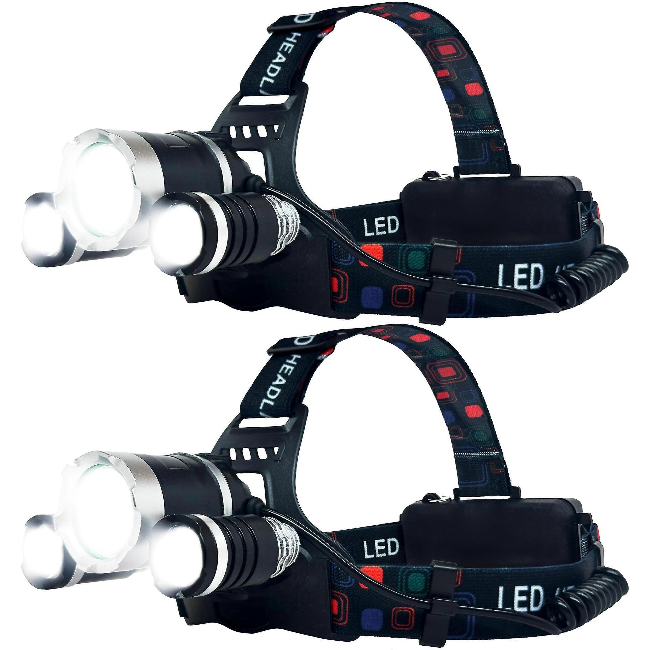 LED Rechargeable Headlamp - 1080 Lumens Bright Headlights for Head - Durable Rechargeable Head Lamp & USB Rechargeable Headlight - Waterproof, Lightwe