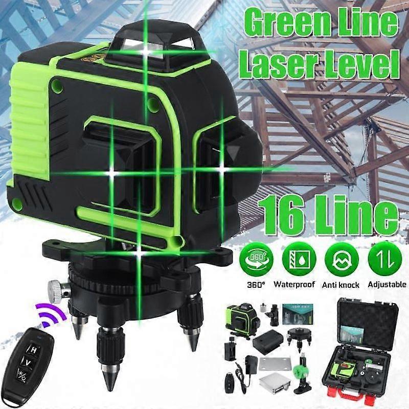 4D Automatic Laser Level 16 Lines + Bracket + Remote Control + EU Charger