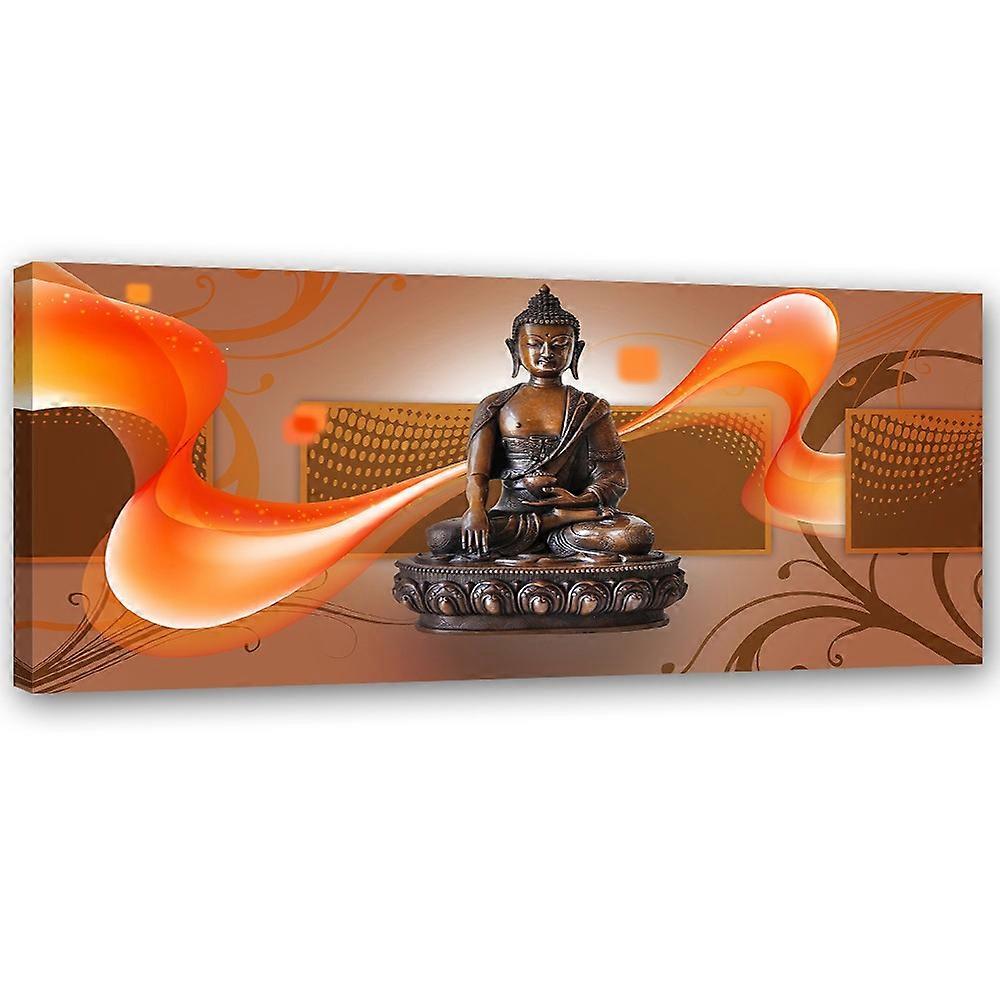 Leinwandbild, Brauner Buddha - 120x40