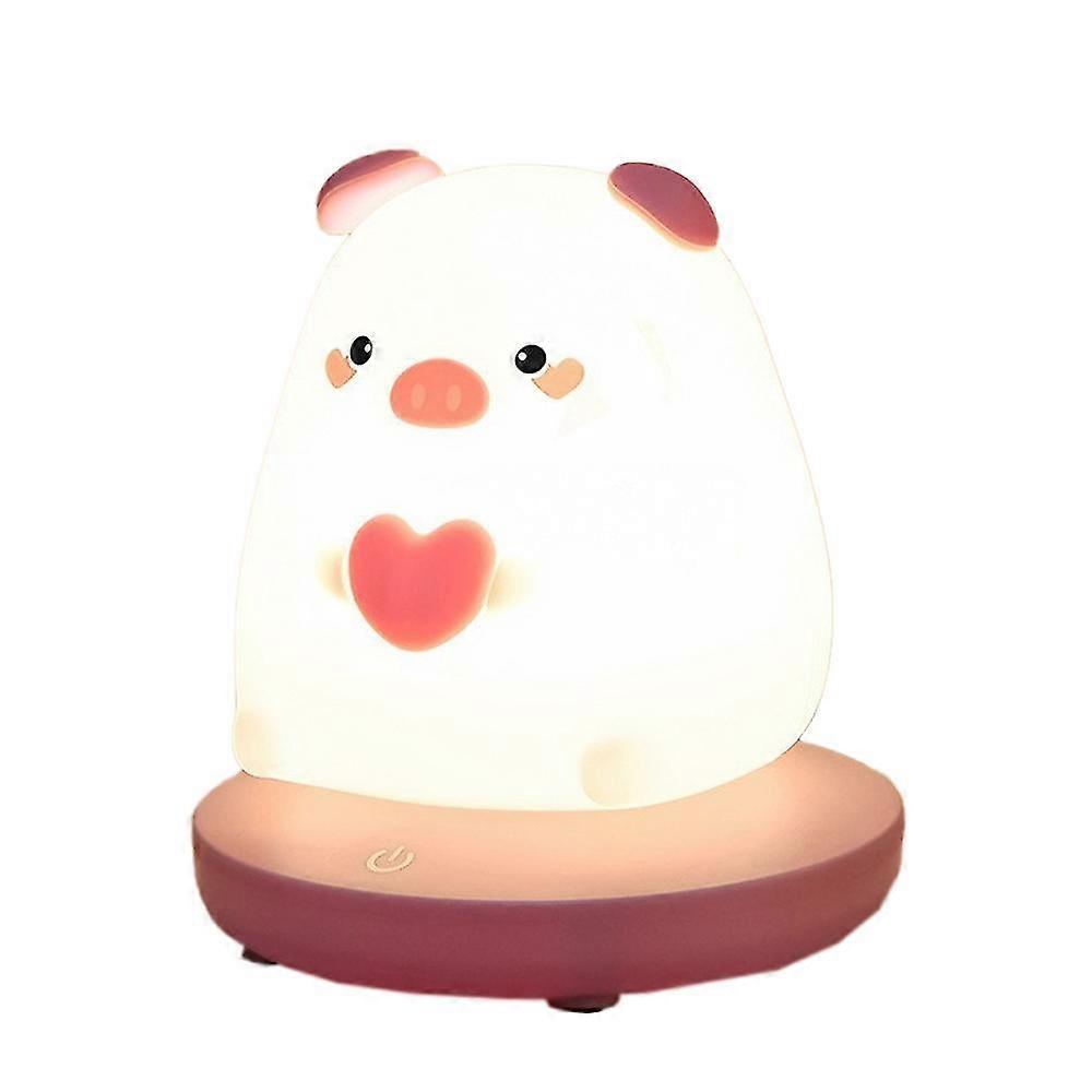 Silicone Night Light, Usb Rechargeable Bedside Cute Pet Table Lamp