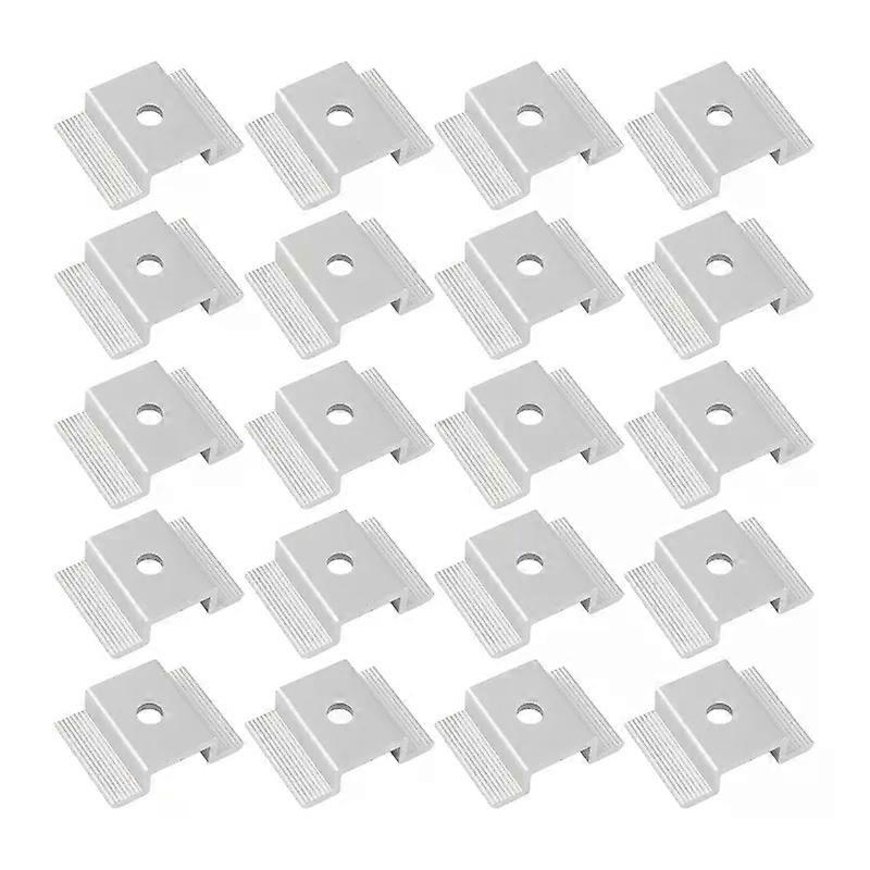 20/50 Pcs Solar Panel Mid Clamps Adjustable Solar Panel Mounting Bracket Clamp