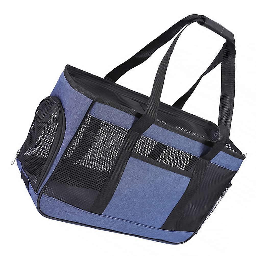 Collapsible Breathable Mesh Cat Bag Outdoor Carrier with Easy Zipper Entry and Resistance for Small Pets