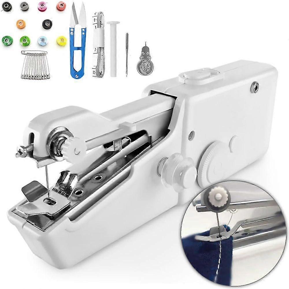 Electric mini sewing machine 32-piece set portable hand sewing machine for crafts
