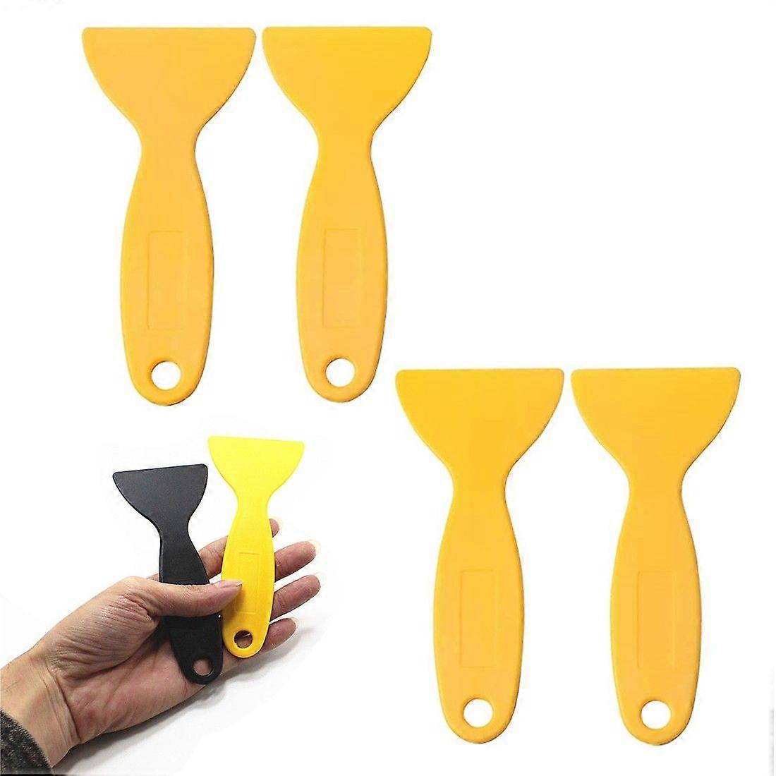 Plastic Scraper Putty Knife Wall Filler Tool Flexible Paint Scraper Kit for Spackling, Patching, Decal, Wallpaper, Baking (D-V2)