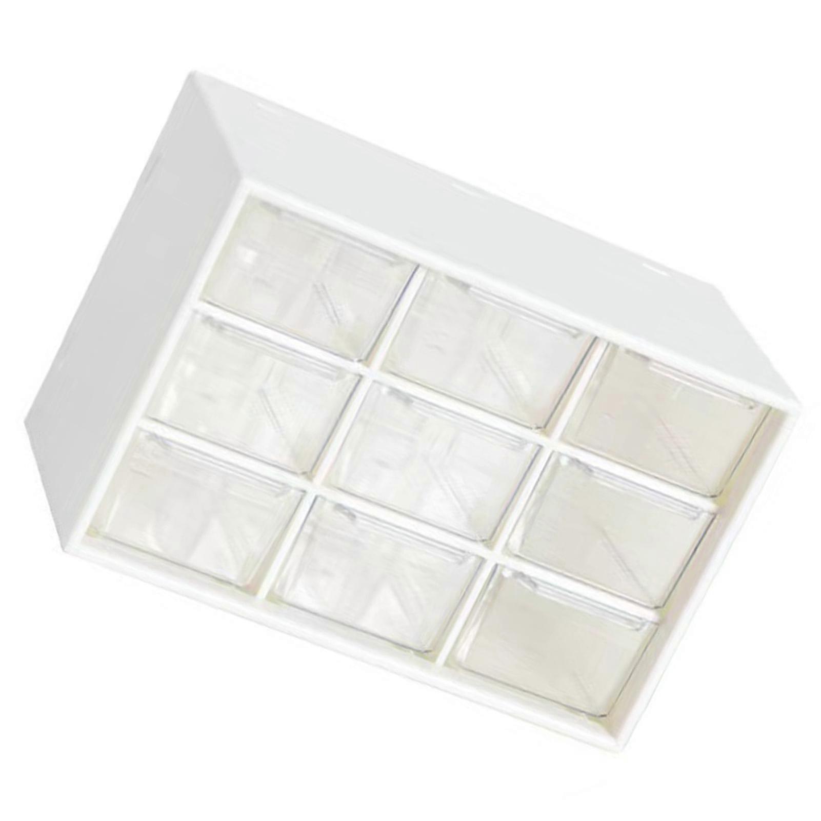 (Free shipping)Desktop Organizer 9 Drawers Easy to Clean for Home Office Use