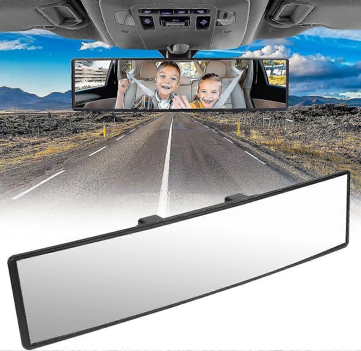 Universal Car Interior Panoramic Wide Angle Rearview Mirror Replacement, Easy Installation