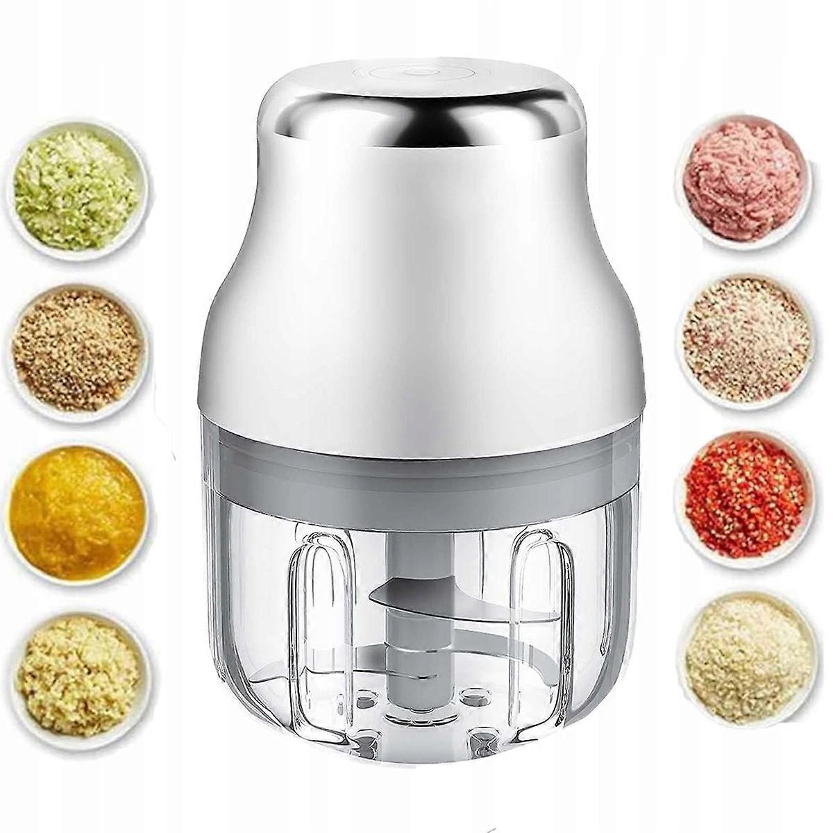 Elektrischer Gemüsezerkleinerer Slicer Knoblauch Zwiebelhacker 250ml