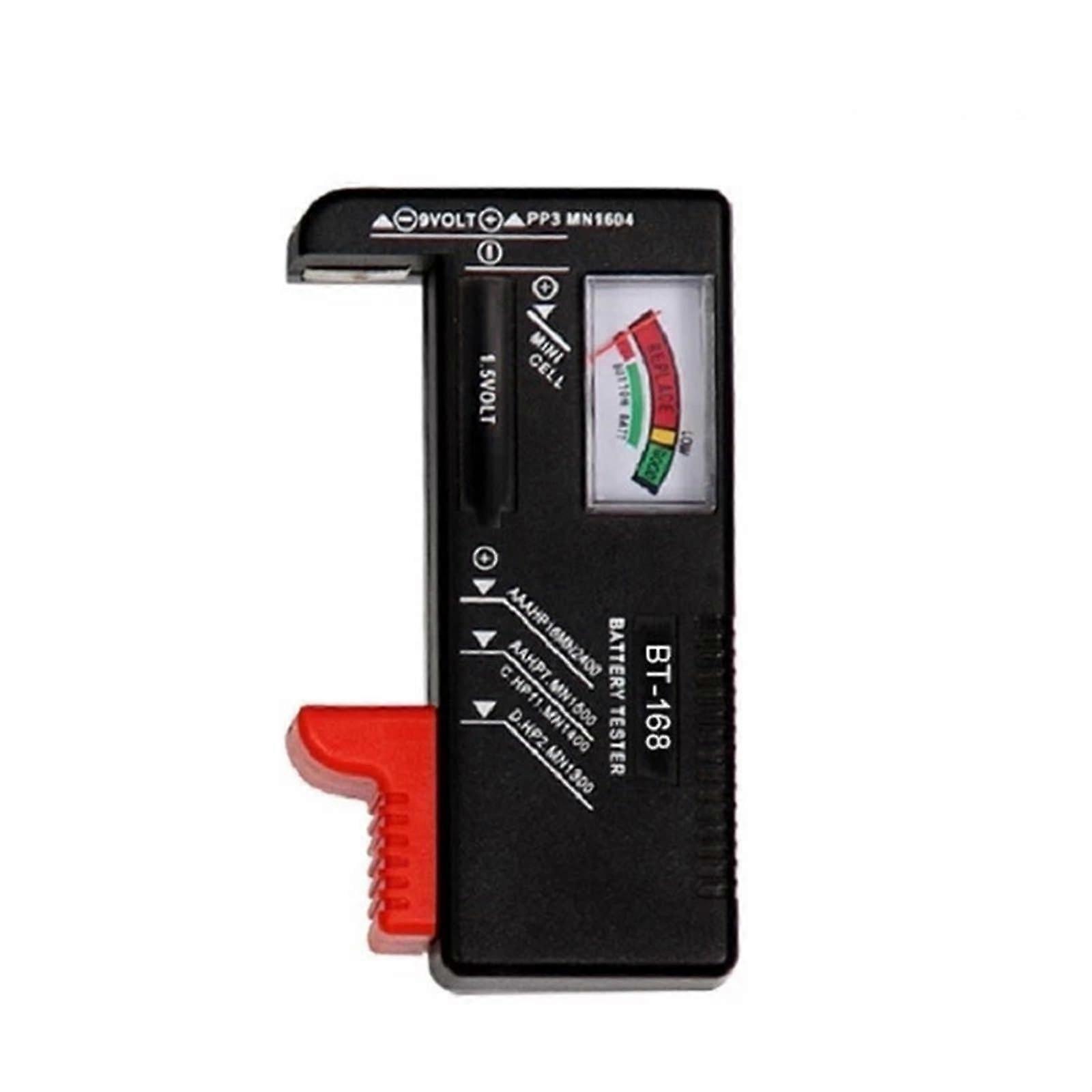 BT-168 Universal Battery Voltage Tester for AA AAA C D 9V 1.5V Batteries with Color Coded Display - 1 Piece