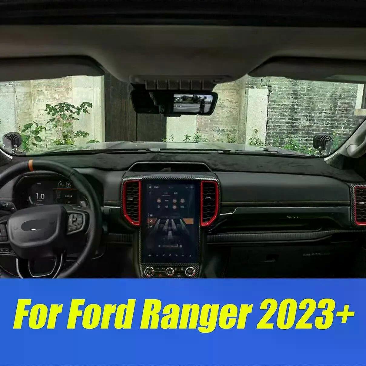 Black Suede Dashboard Cover Dash Protector Pad Mat For Ford Ranger 2023+
