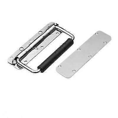 Spring Loaded Surface Mount Handle with Rubber Grip, Zinc