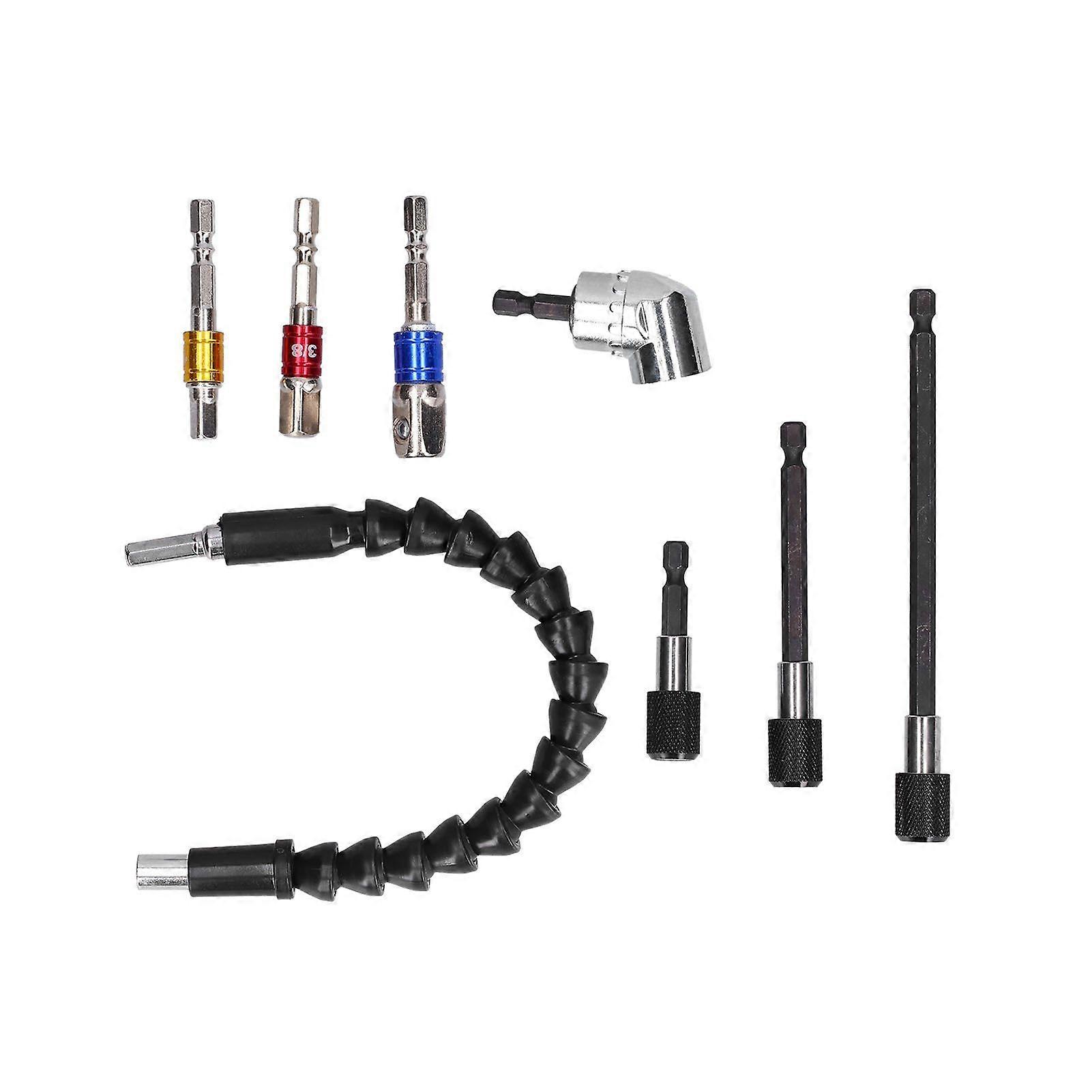 105 Degree Right Angle Drill Attachment Alloy Sturdy Durable Convenient Efficient Hex Shank Drill Nut Driver Bit