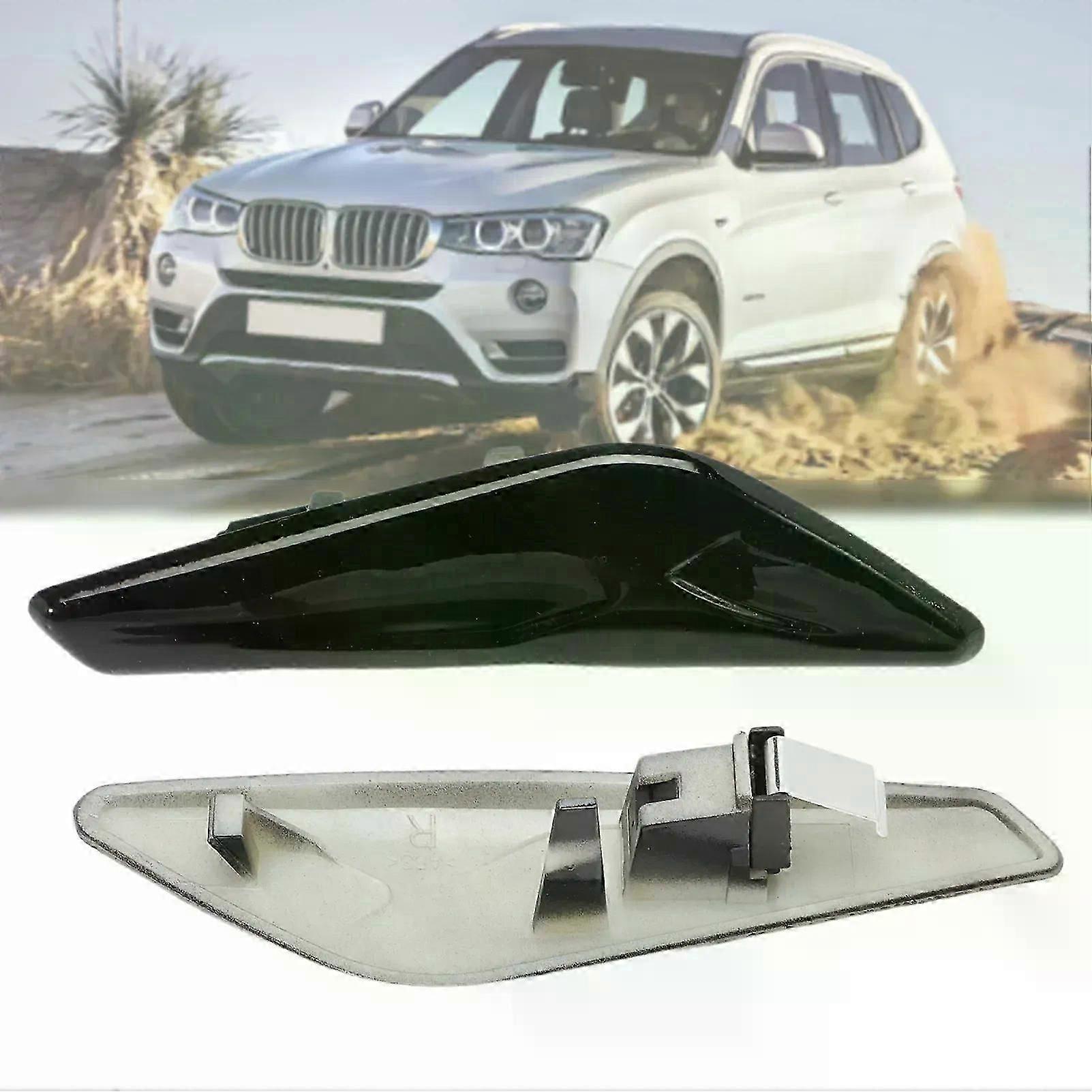 2 PCS Fender Side Marker Front Mudguard (1 Pair, Black Chrome Plated) For  X3 X4 F25 F26 51117338569 51117338570