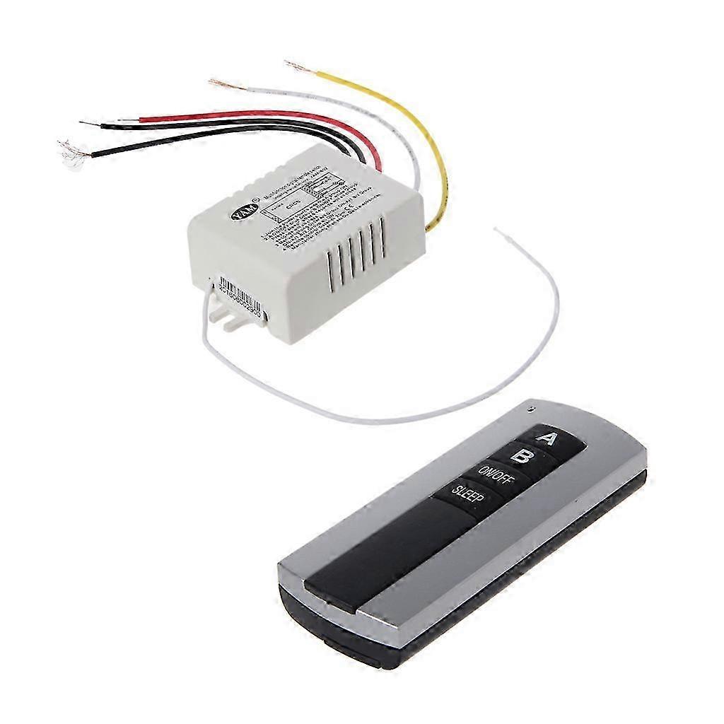 Remote Control ON/OFF Switch for 2-Channel Lamp with Receiver and ...