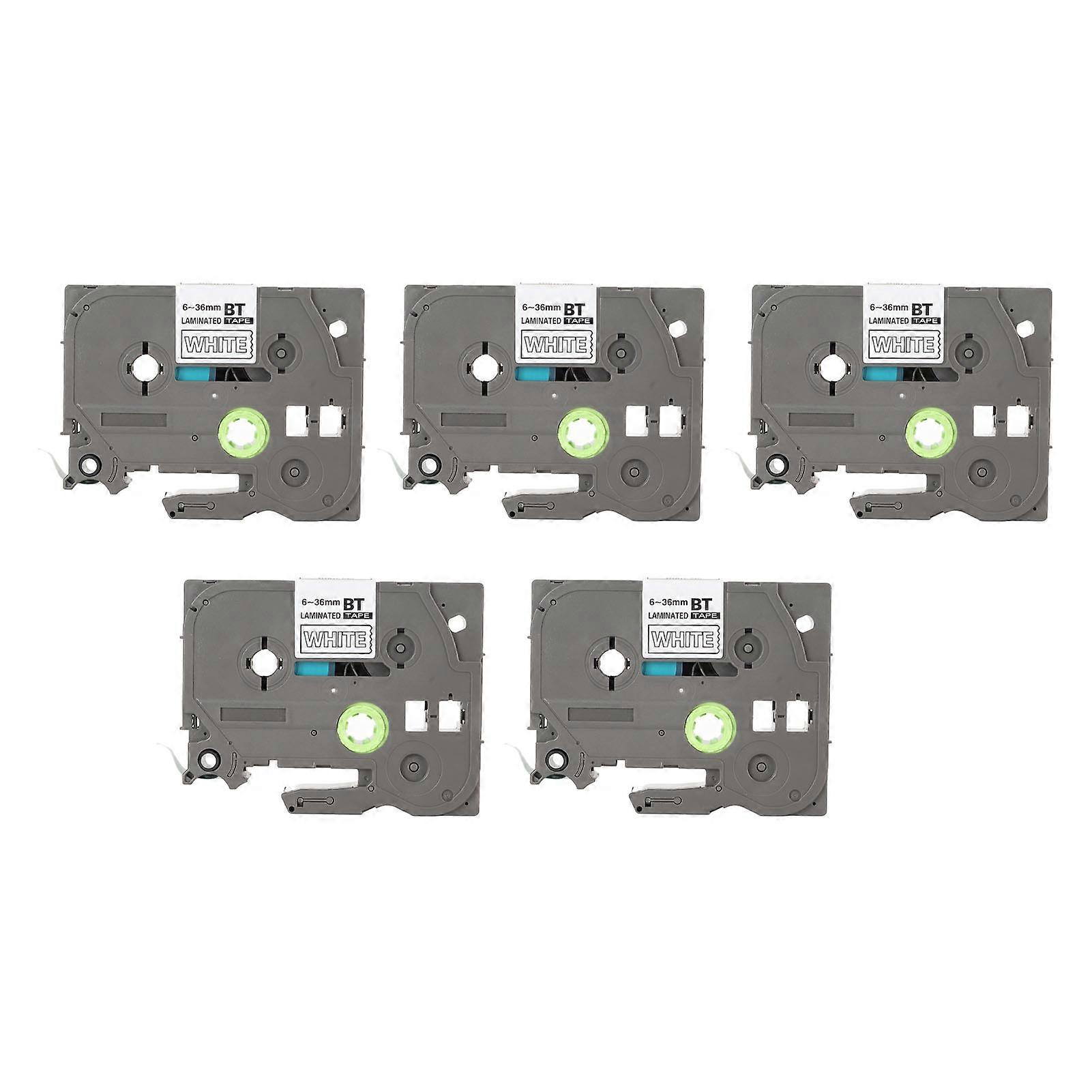 5Pcs Label Maker 9mm Laminated Waterproof Colorfast Multi Purpose Labeler Tape for PT D210 PT D200 PT H110 PT D400