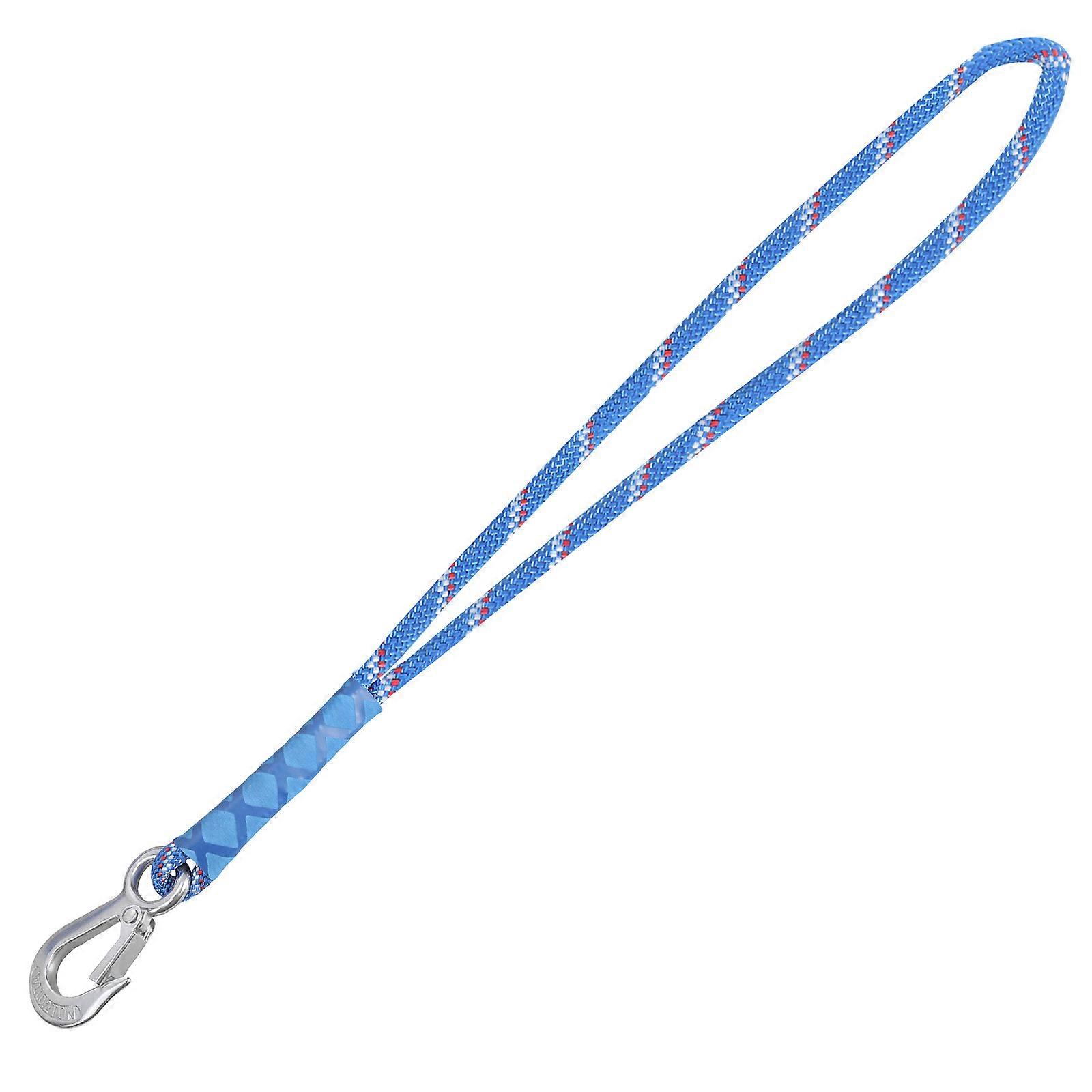 Weather Resistant 150cm Blue Hammock Attachment Rope with Hook for Outdoor Tree Hanging Chair and Playgrounds Activity