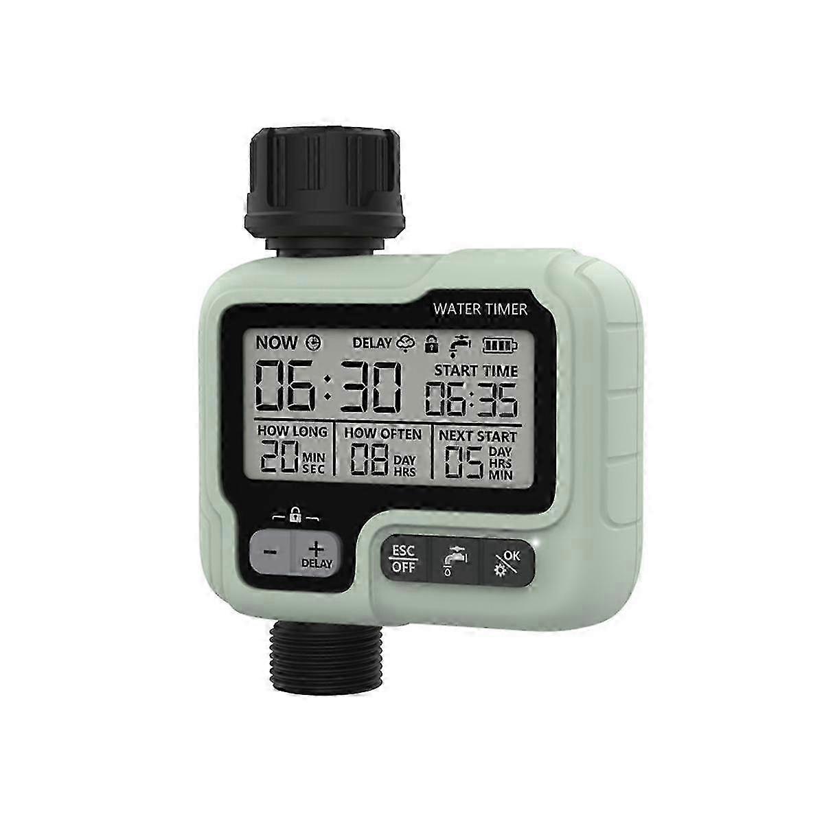 Digital Sprinkler Timer, Programmable Water Timer for Garden Hose, Auto & Manual Watering Control f