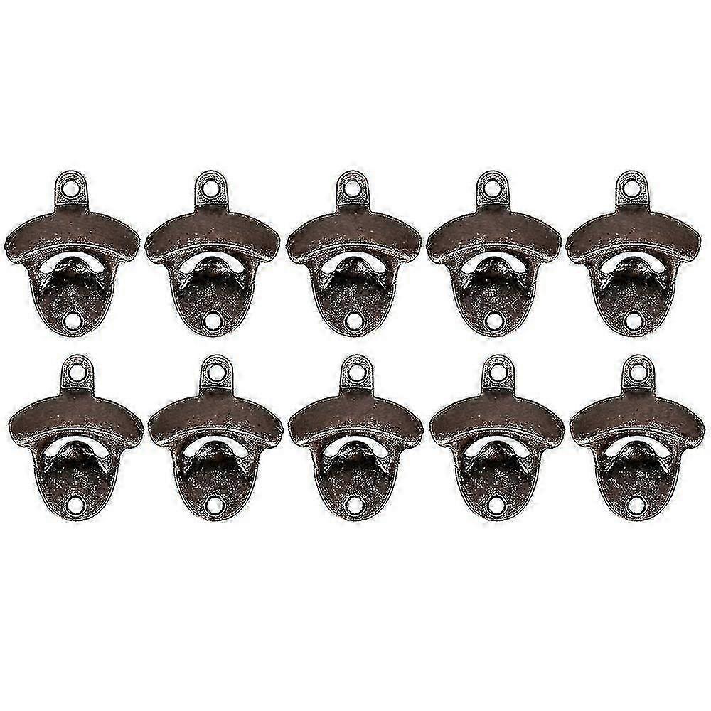 10 Pack Bottle Opener Wall Mounted Rustic Beer Opener Set Vintage
