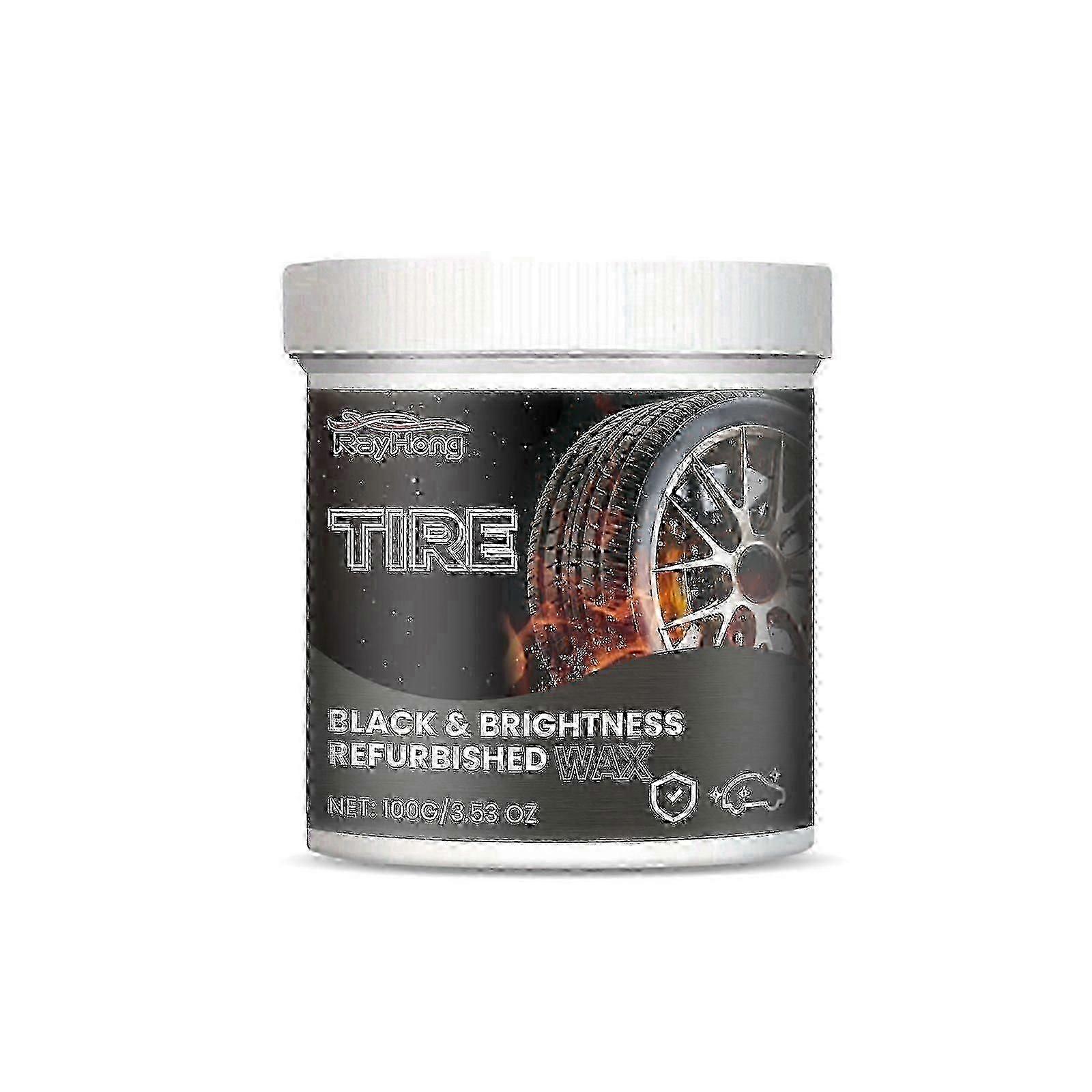 Black & Brightness Wax, Clean And Decontaminate Wheel Hub Rust And Add Brightening Tire Coating
