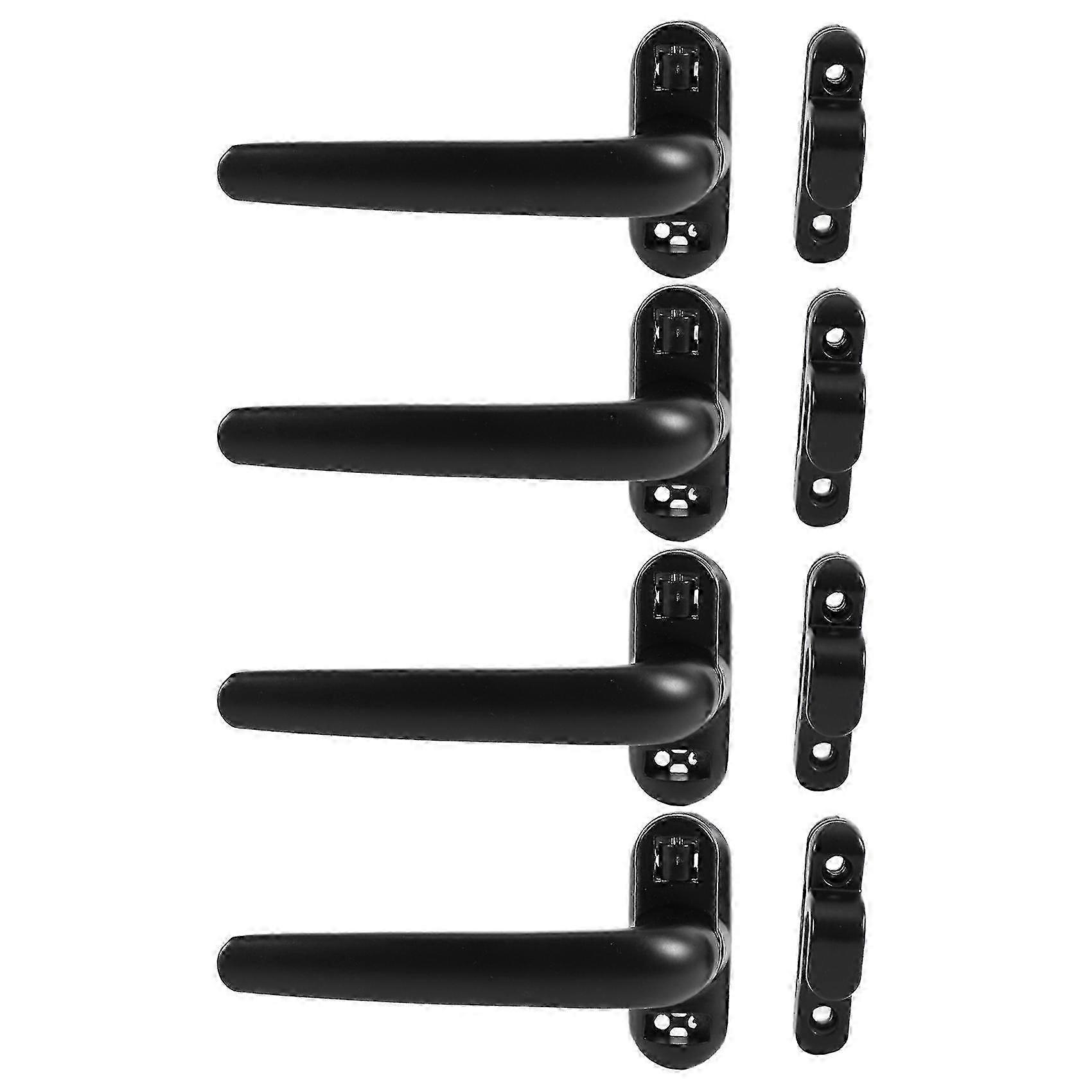 4x Porte et Fenêtre Poignée Verrou Casement Fenêtre Serrure Poignée de roue Noir
