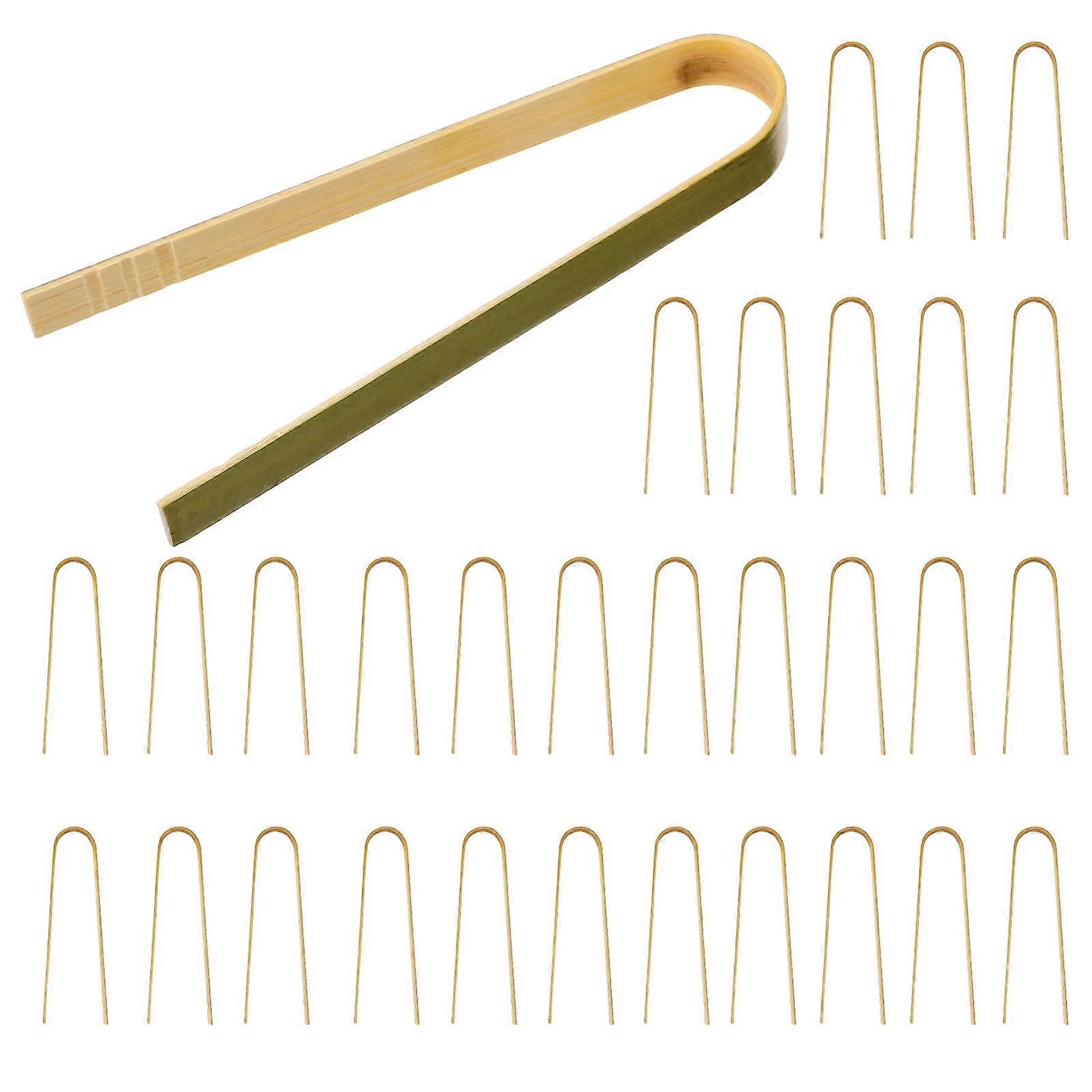 25pcs Bamboo Tweezers for Fine Motor Skills, Sensory Play & Coordination Activities – Lightweight Educational Tool for Early Learning