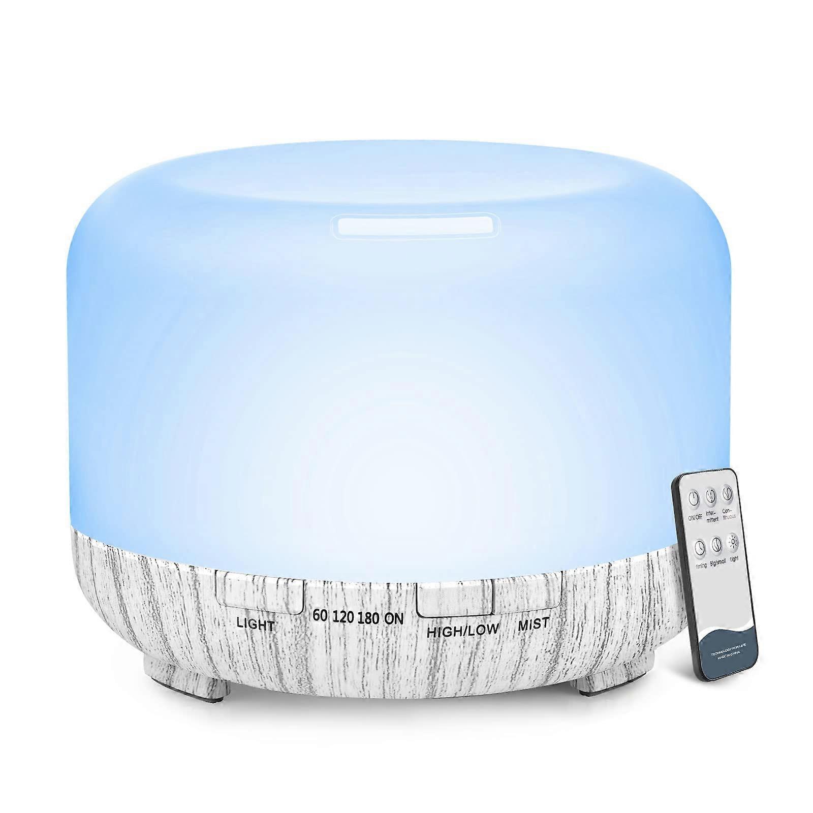 500ML Humidifiers,5V 2A Essential Oil Aromatherapy Diffuser Humidifier with Remote Control for Home Office