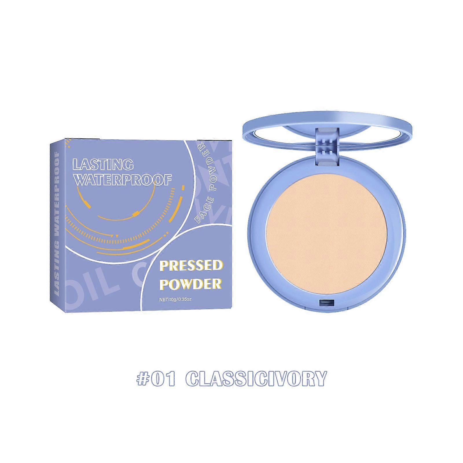 Oil Control Face Pressed Powder, Matte Smooth Flawless Setting Powder Make-up, wasserfestes, lang anhaltendes Finishing-Puder, tierversuchsfreies, leichtes Gesicht